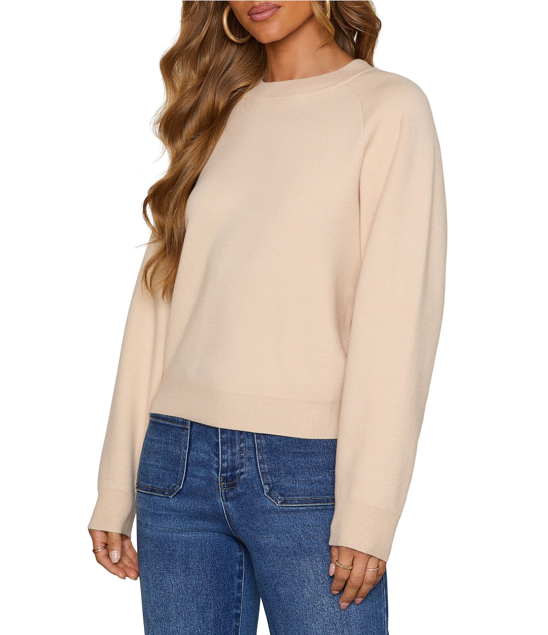 VICI Collection Crew Neck Long Sleeve Sweater