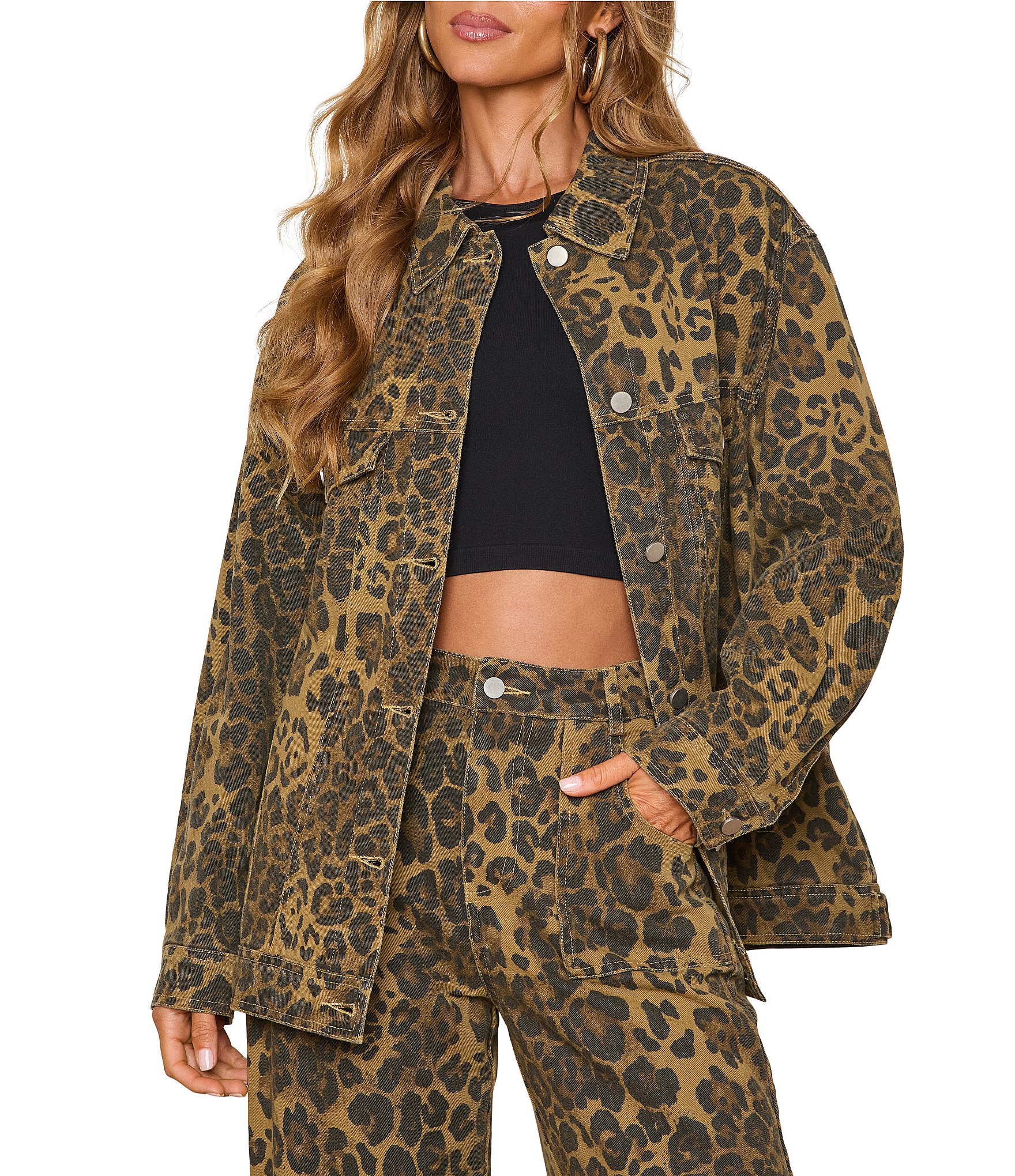 VICI Collection Leopard Influencer Coordinating Jacket