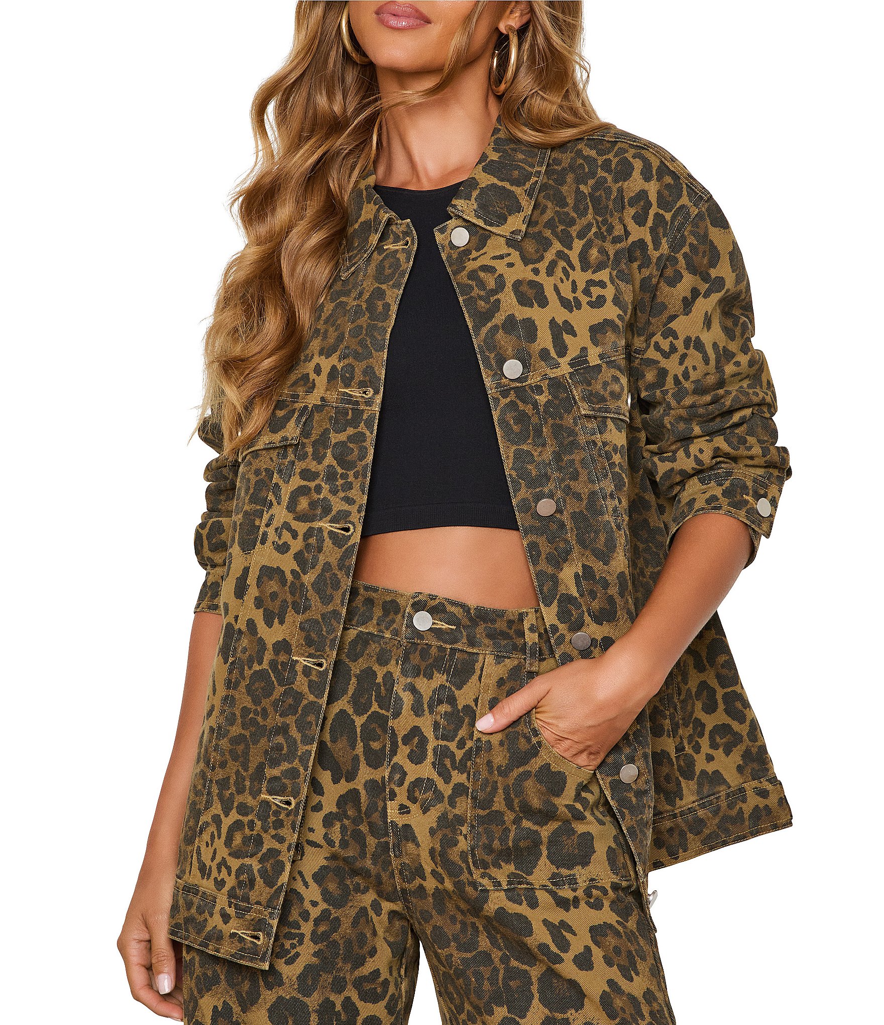 VICI Collection Leopard Influencer Coordinating Jacket