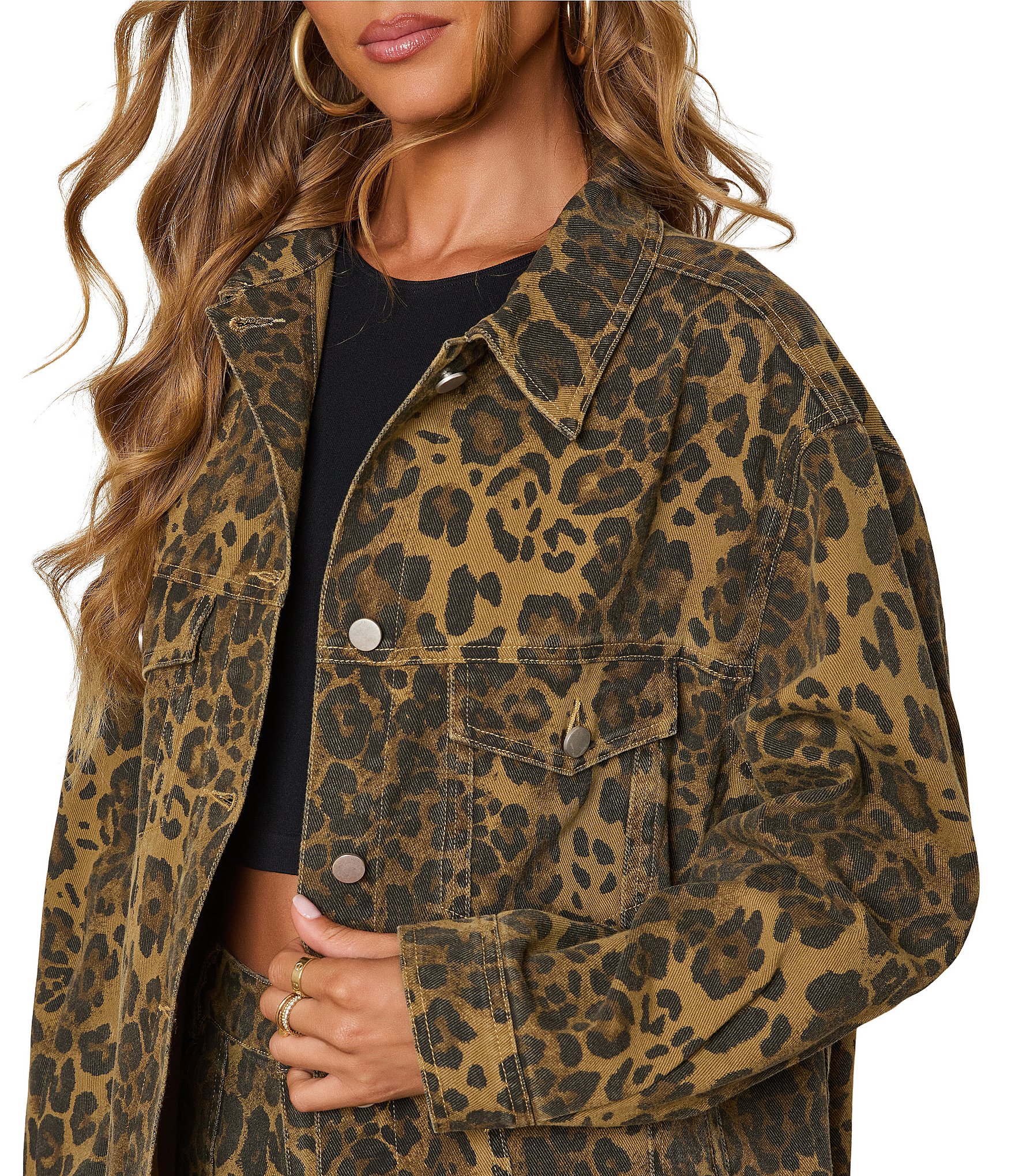 VICI Collection Leopard Influencer Coordinating Jacket