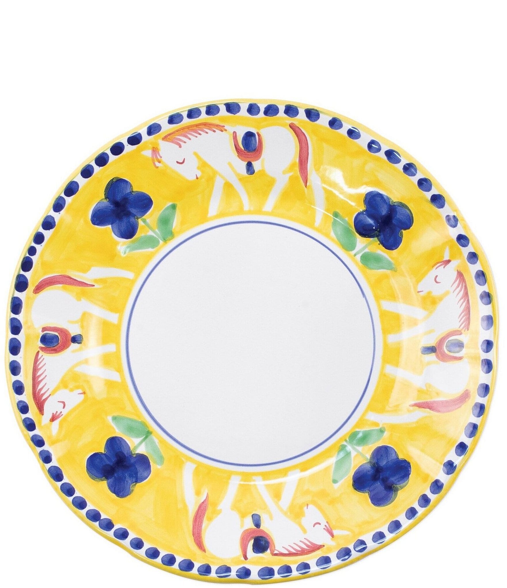 VIETRI Campagna Cavallo Horse Print Dinner Plate