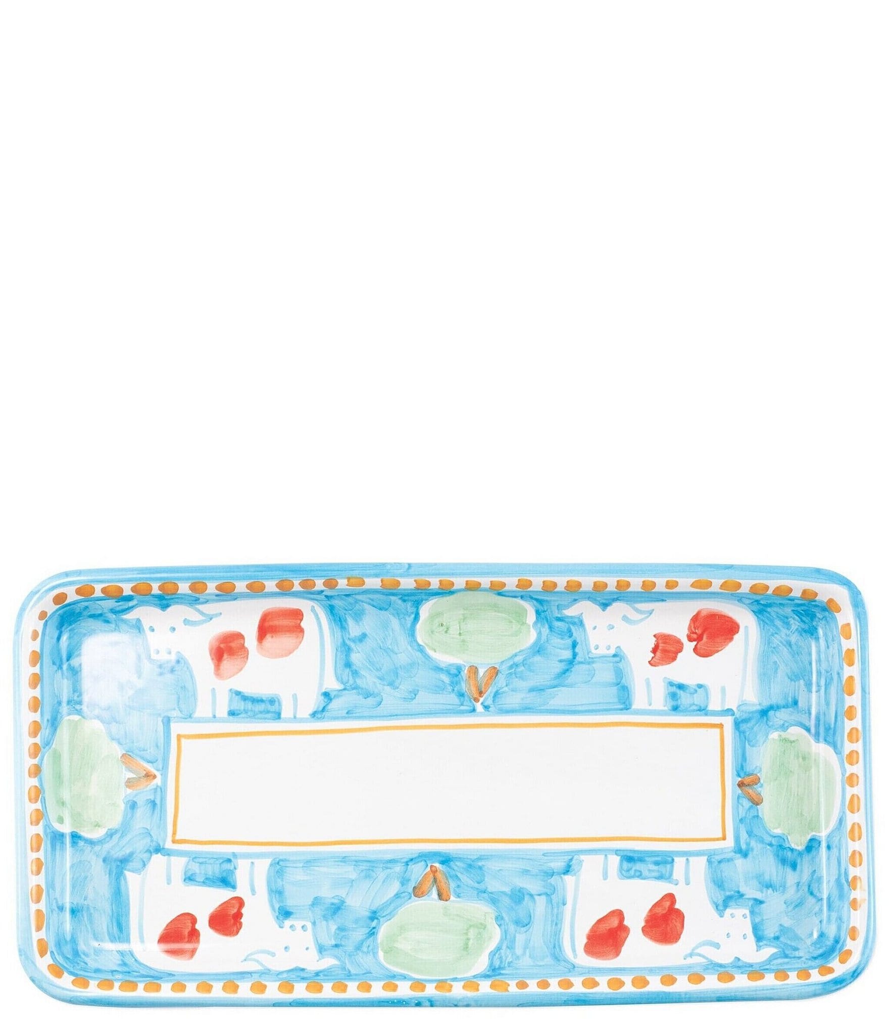 VIETRI Campagna Mucca Cow Print Rectangular Platter