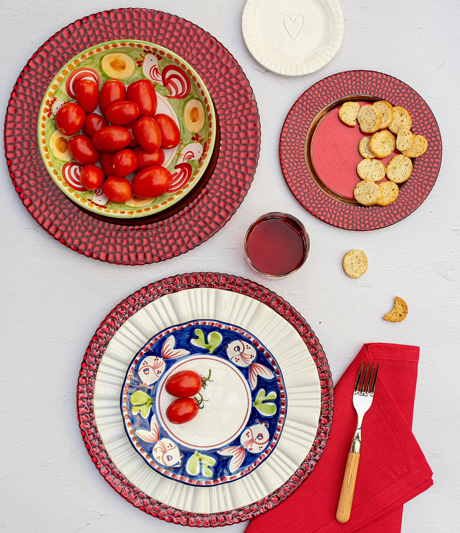 VIETRI Campagna Pesce Fish Print Salad Plate