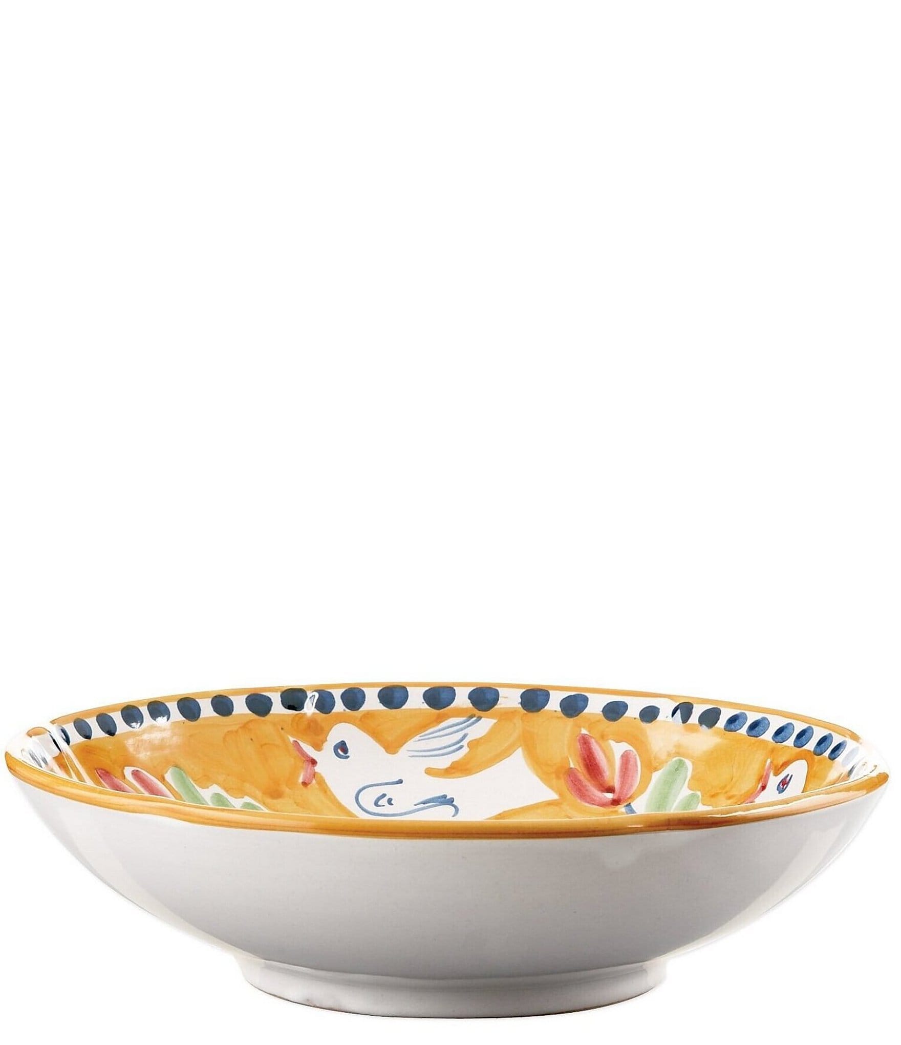 VIETRI Campagna Uccello Bird Print Coupe Pasta Bowl