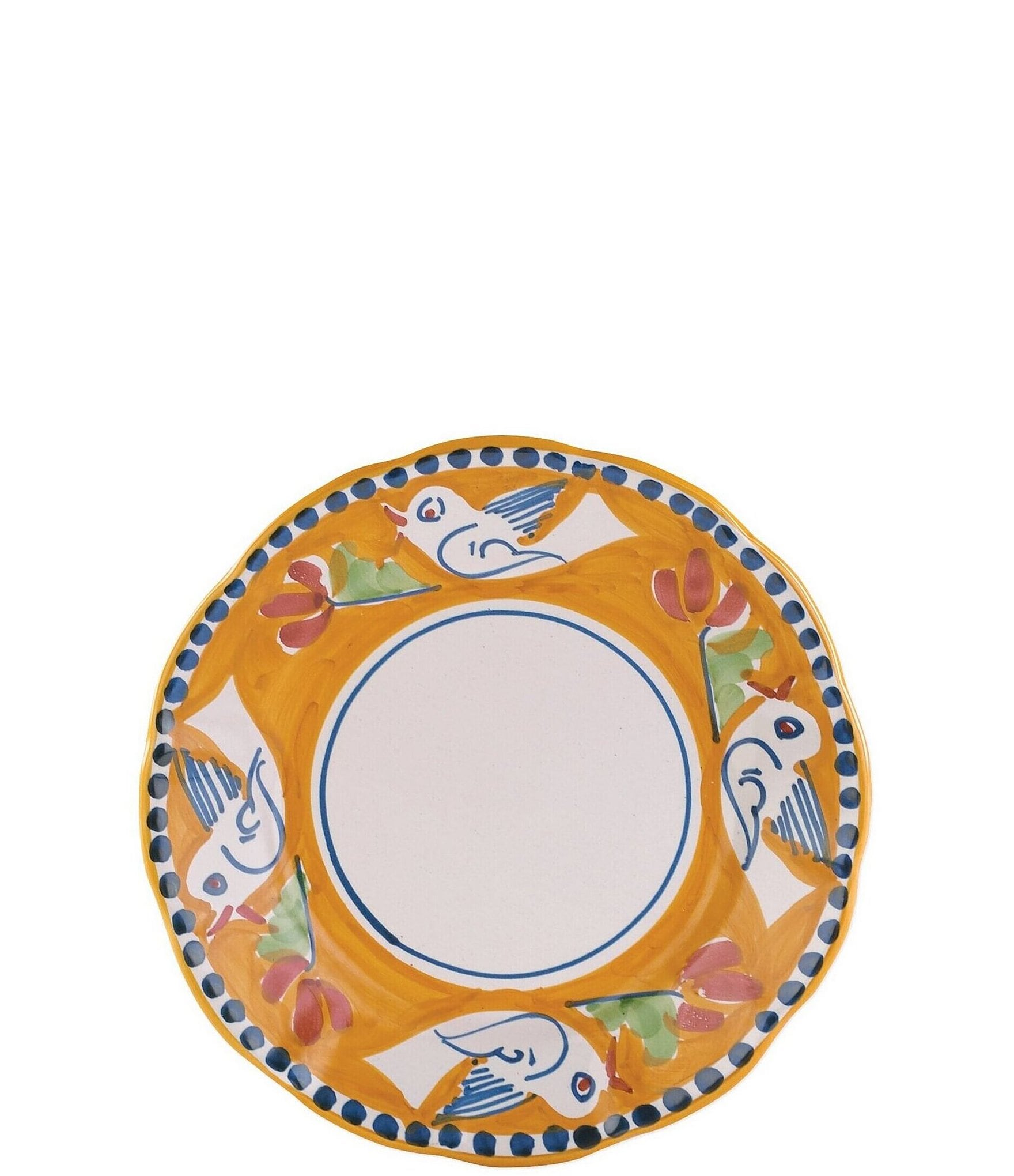 VIETRI Campagna Uccello Bird Print Salad Plate