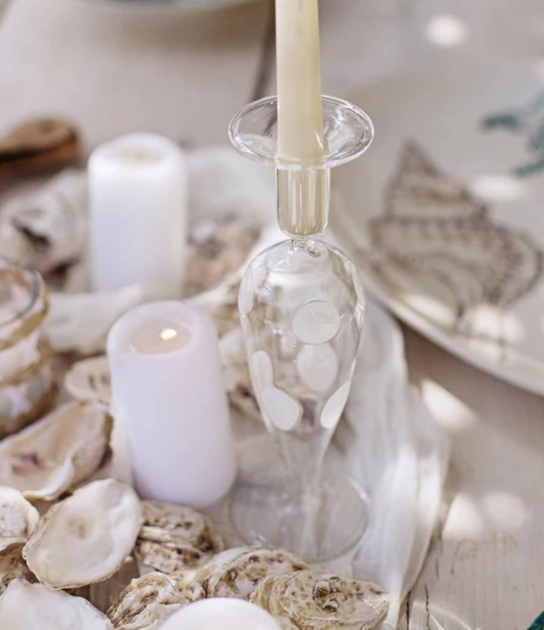 VIETRI Drop Candlesticks, Set of 2
