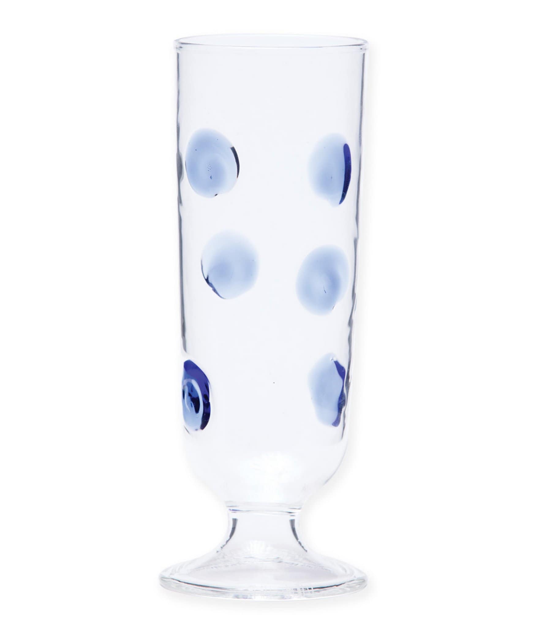 VIETRI Drop Collection Dotted Champagne Glass