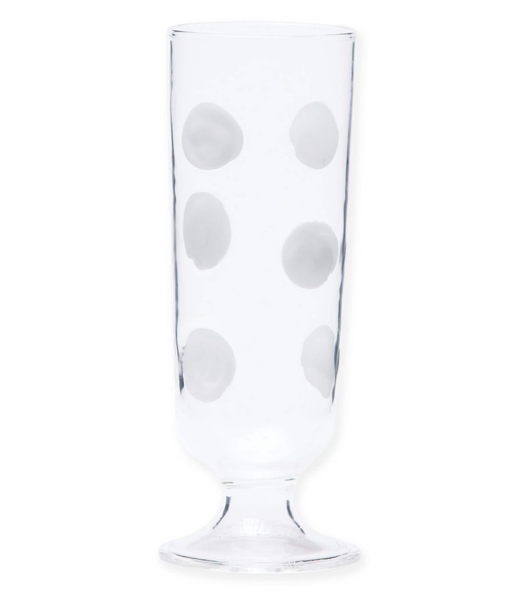 VIETRI Drop Collection Dotted Champagne Glass