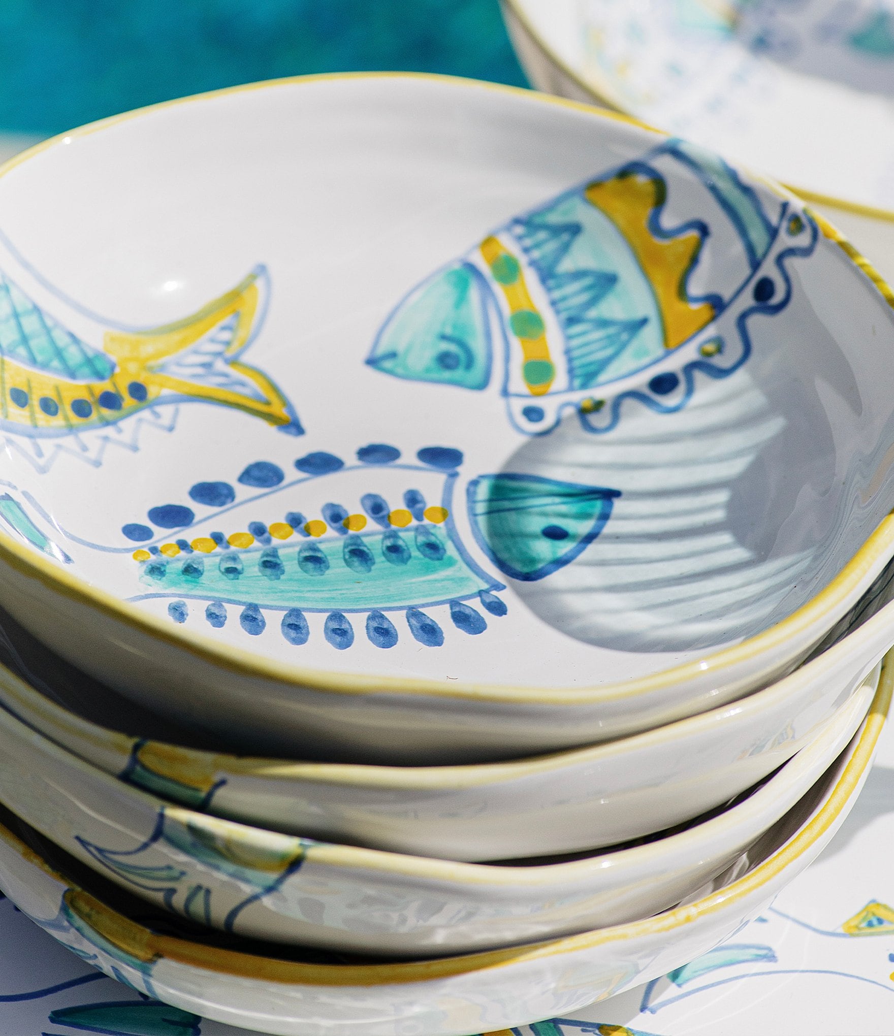 VIETRI Elba's Fish Collection Pasta Bowl