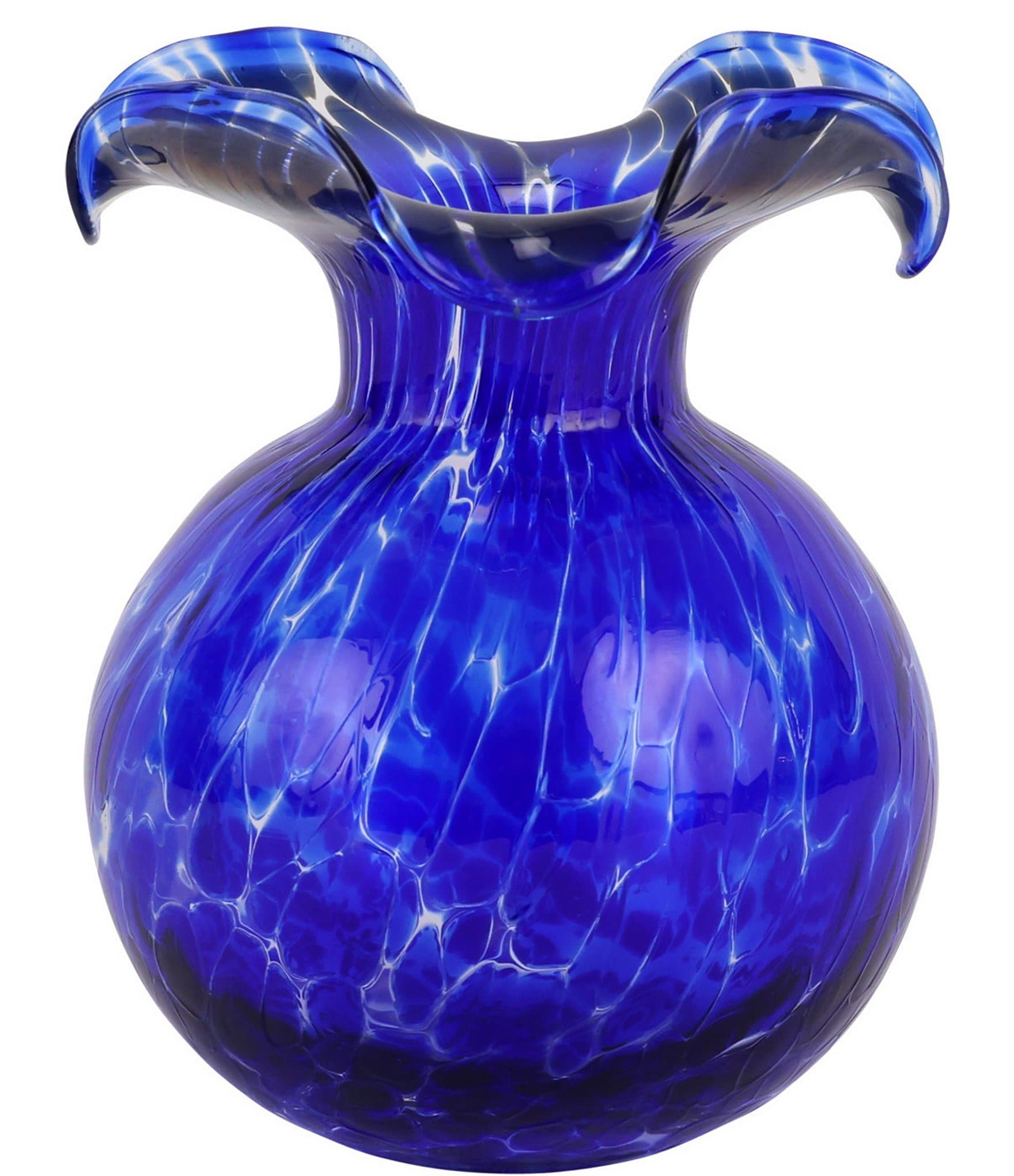 VIETRI Hibiscus Glass Tortoise Shell Bud Vase