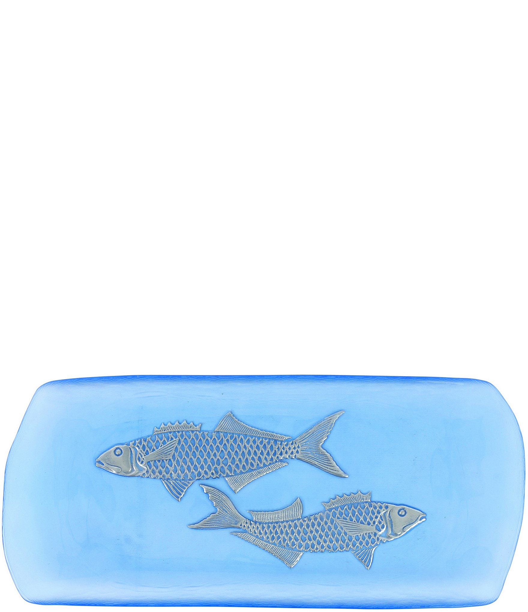 VIETRI Isola Glass Medium Fish Rectangular Tray