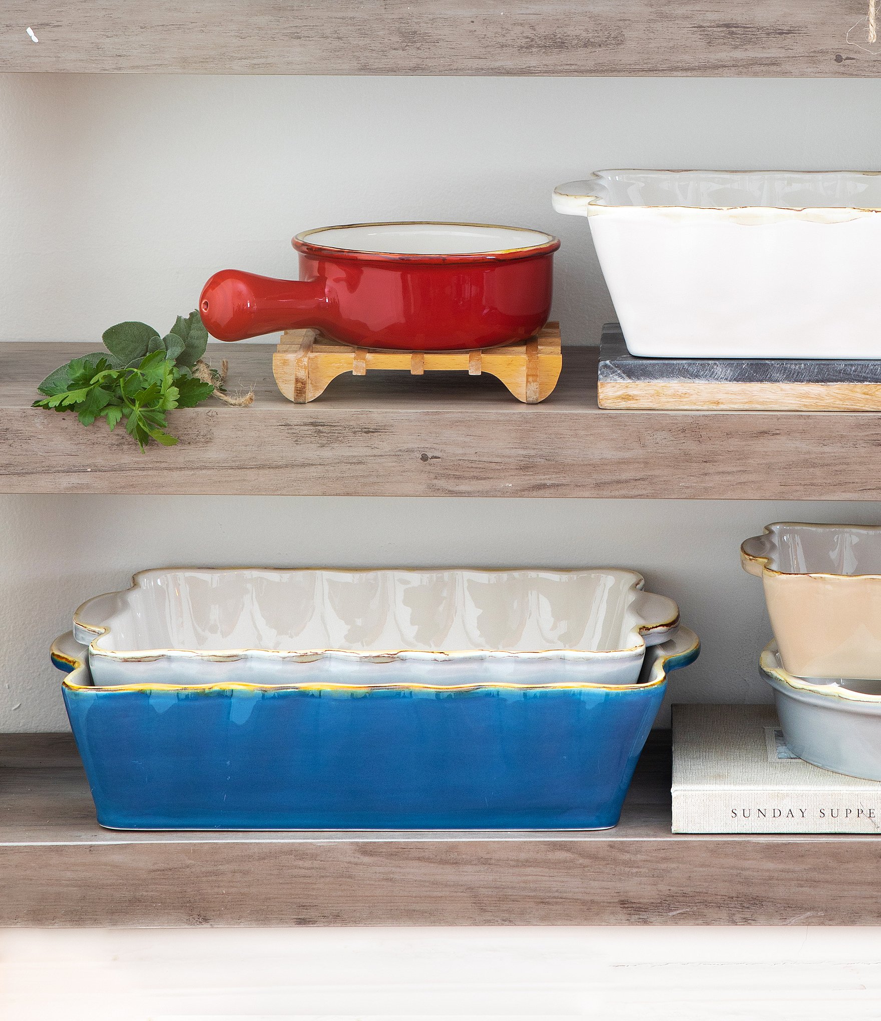 VIETRI Italian Bakers Aqua Large Rectangular Baking Dish