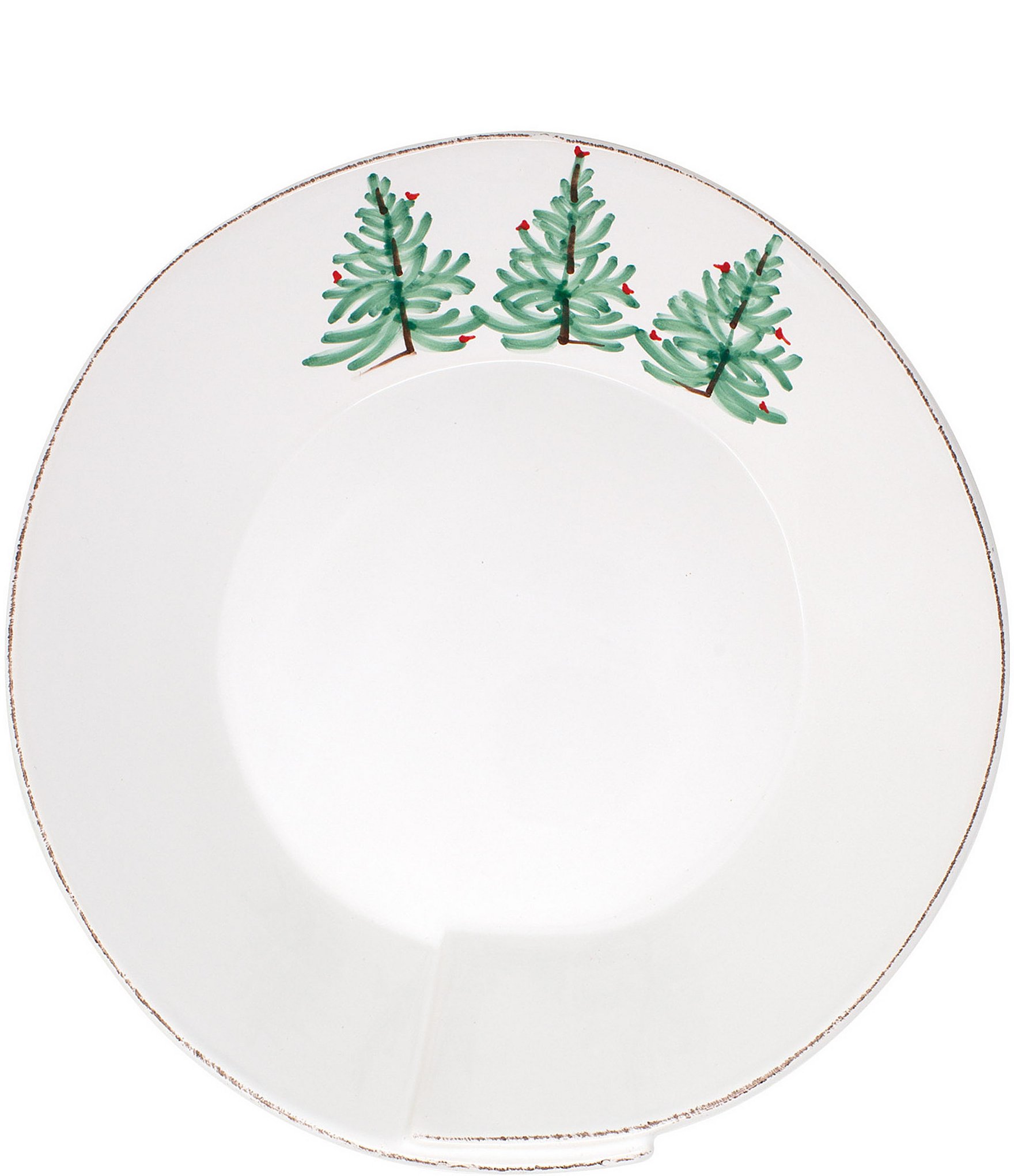 VIETRI Lastra Holiday Large Shallow Serving Bowl