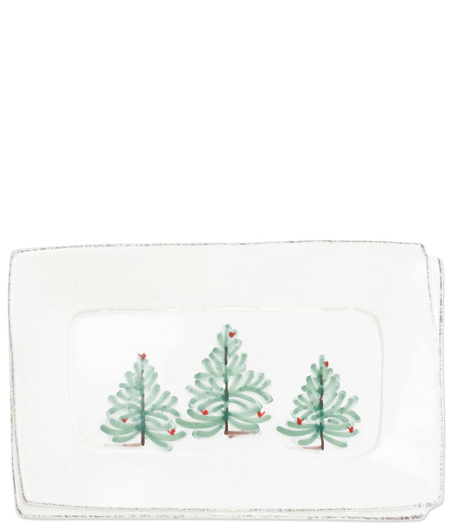 VIETRI Lastra Holiday Small Rectangular Tray