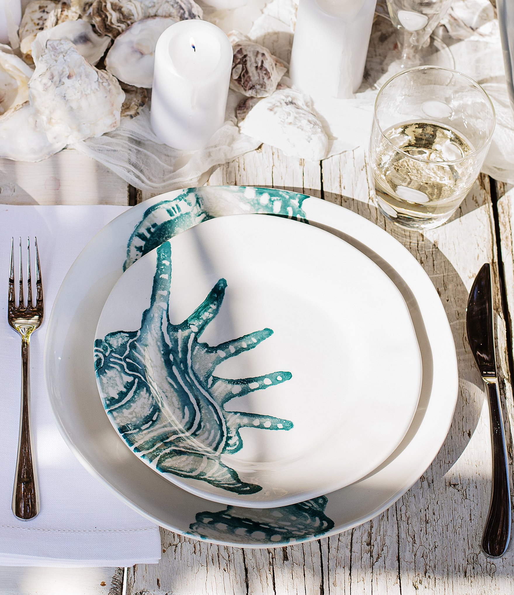 VIETRI Lido Aqua Dinner Plate