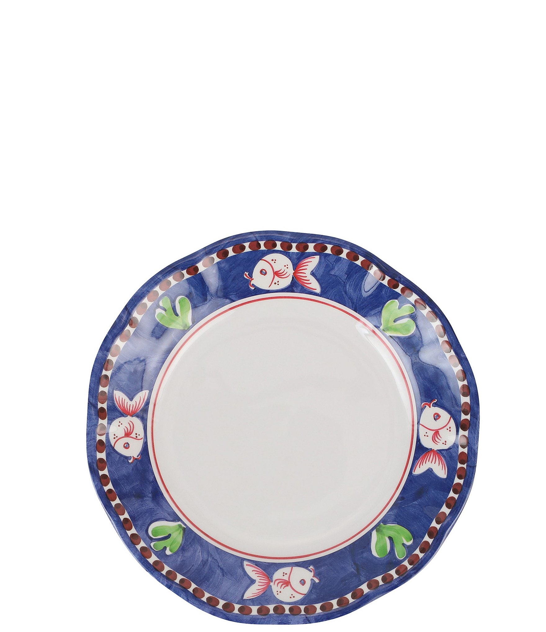 VIETRI Melamine Campagna Pesce Fish Print Salad Plate