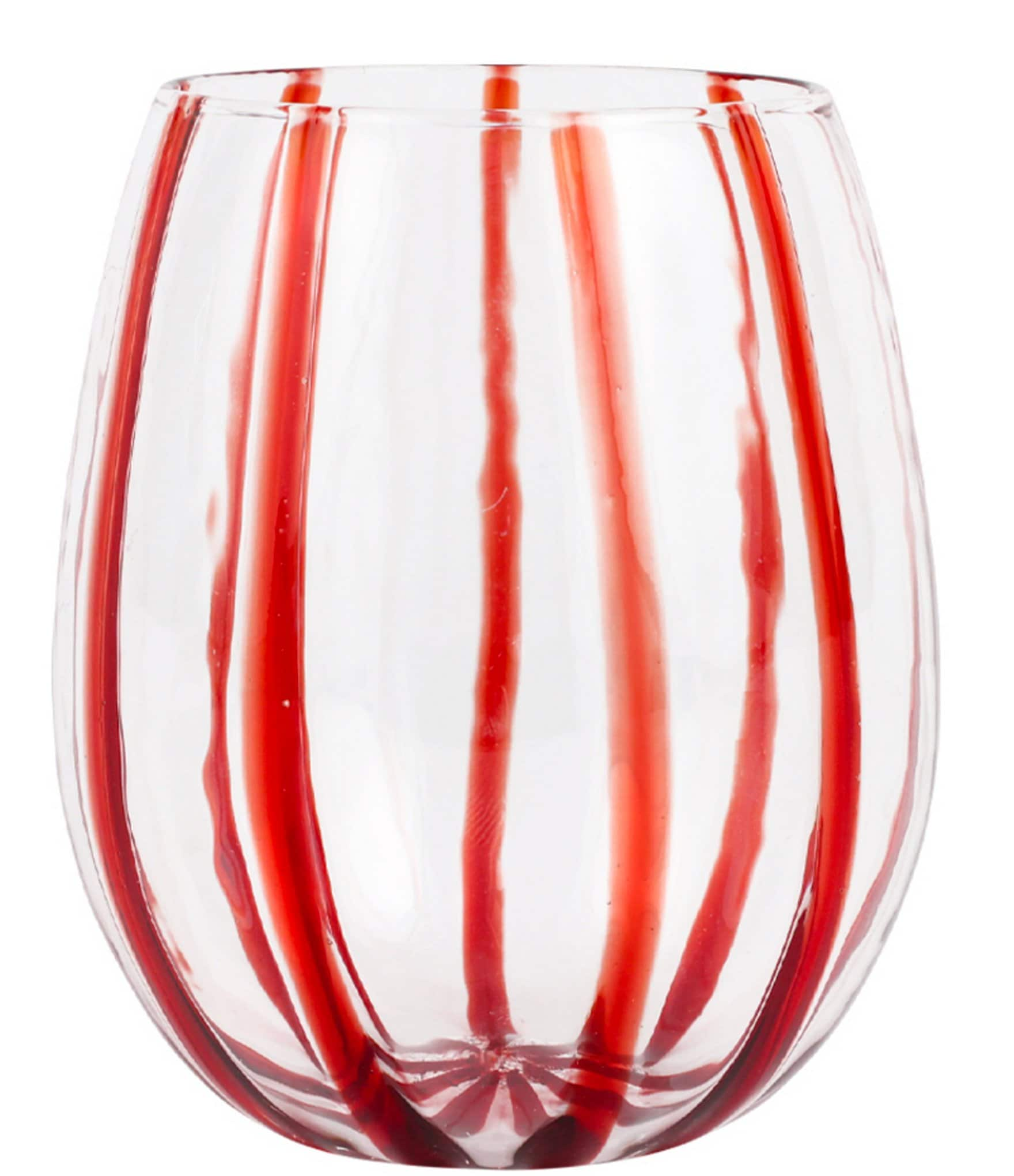 VIETRI Nuovo Stripe Stemless Wine Glass