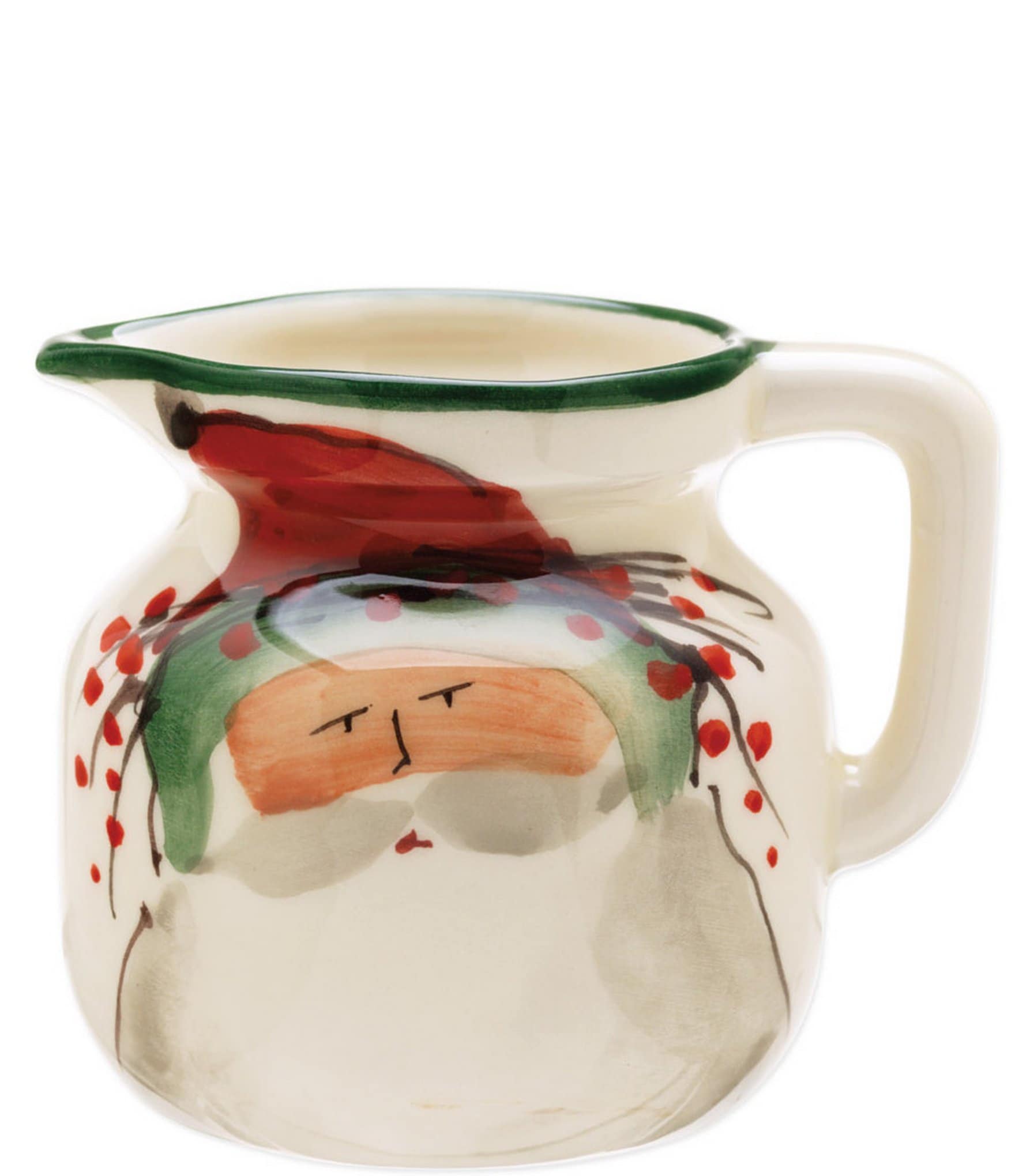 VIETRI Old St. Nick Hand-Painted Creamer