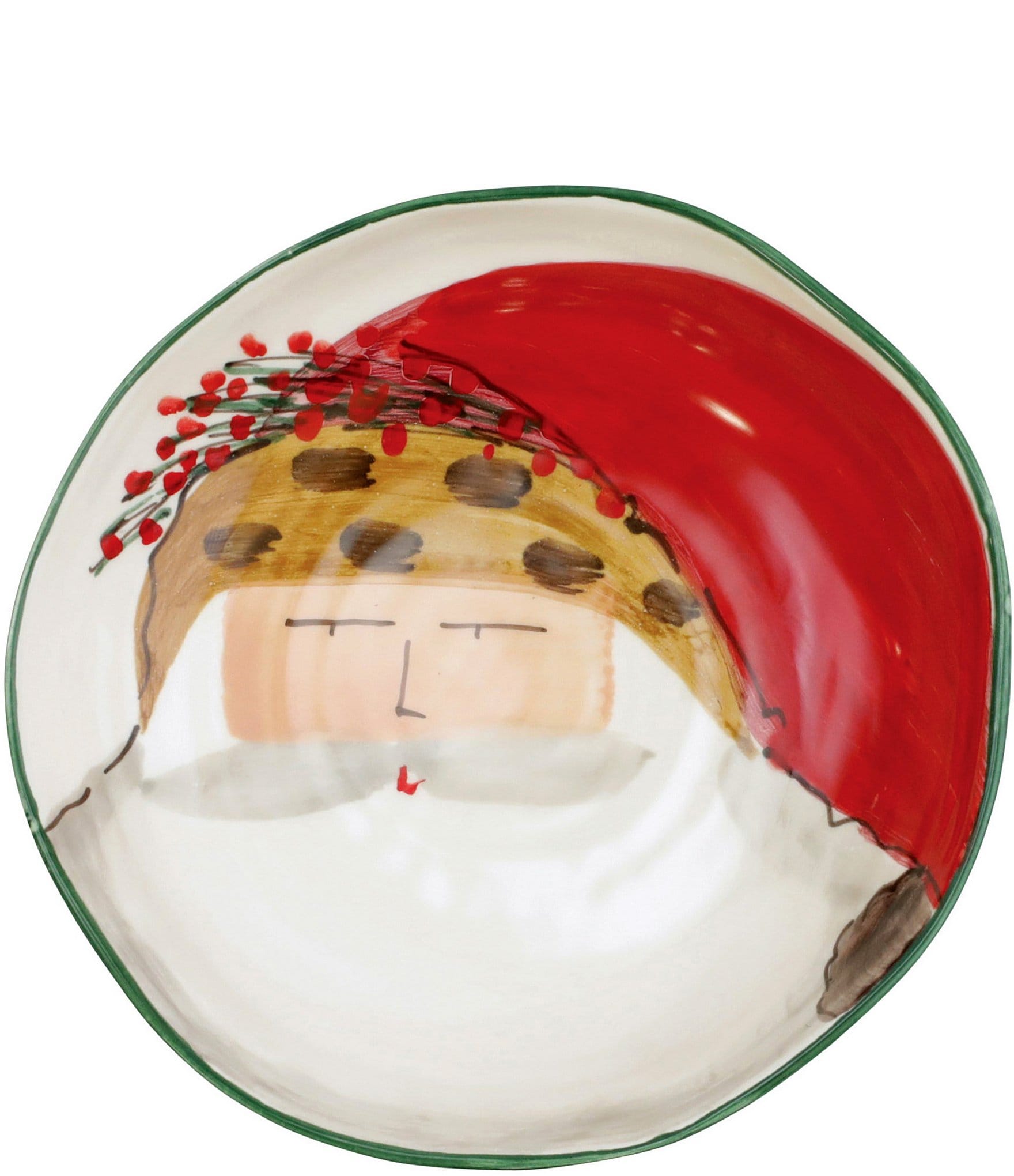 VIETRI Old St. Nick Pasta Bowl- Animal Hat