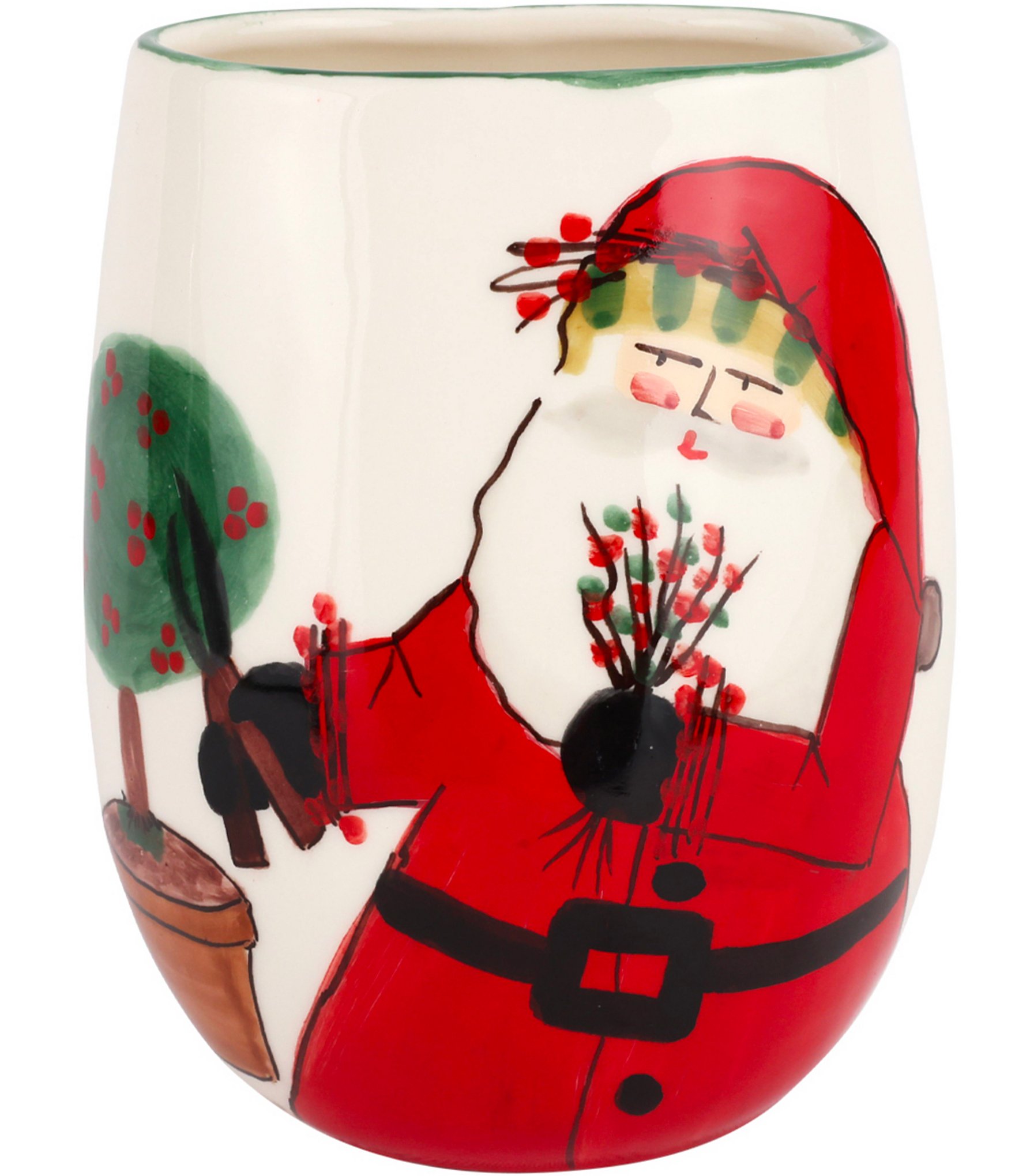 VIETRI Old St. Nick Small Vase