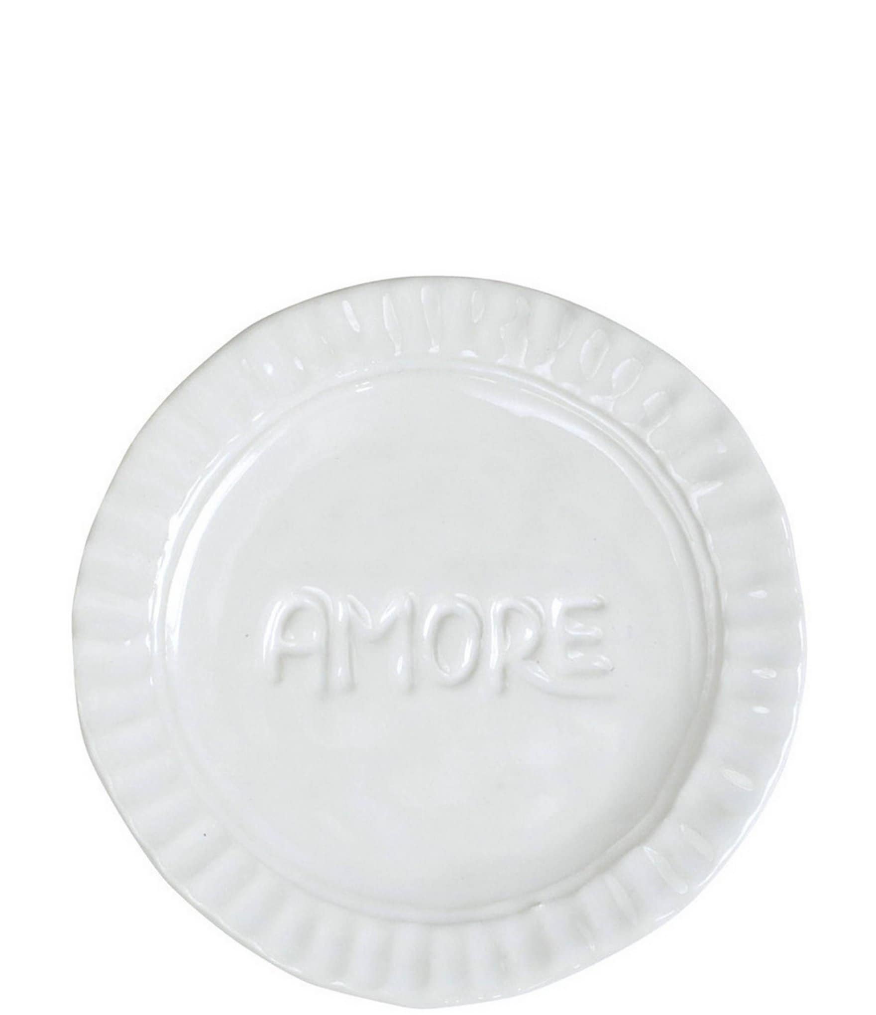 VIETRI Pietra Serena Amore Plate