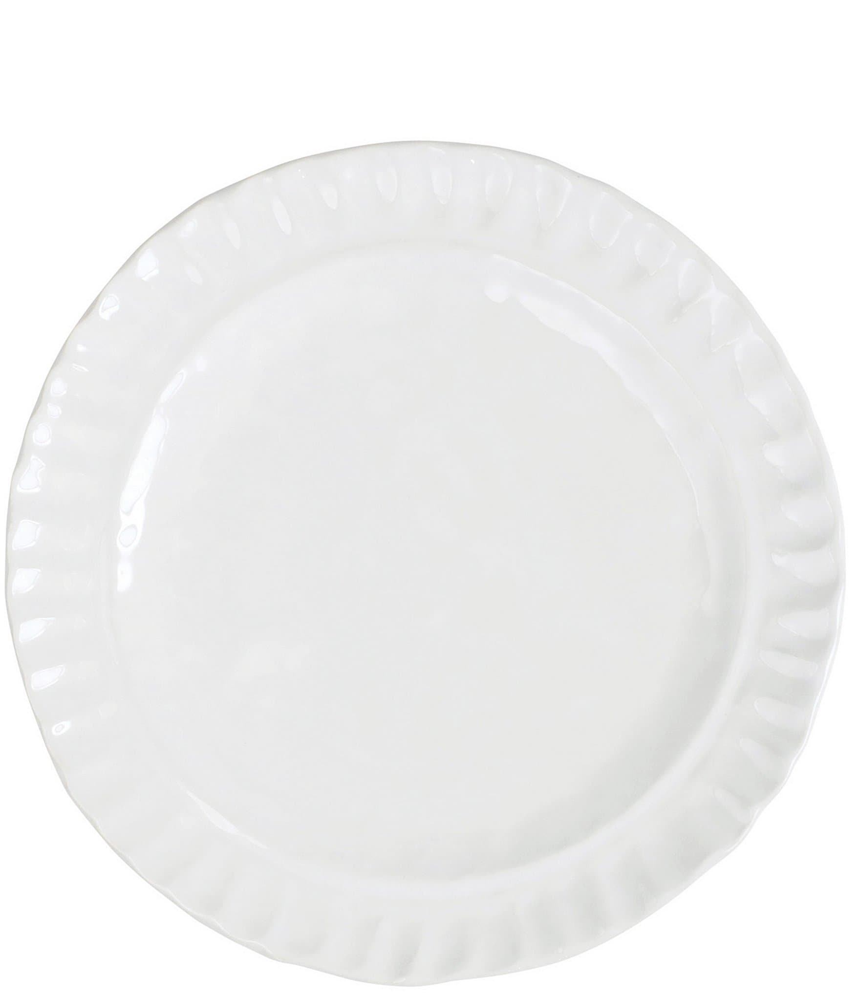 Vietri Pietra Serena Collection White Salad Plate