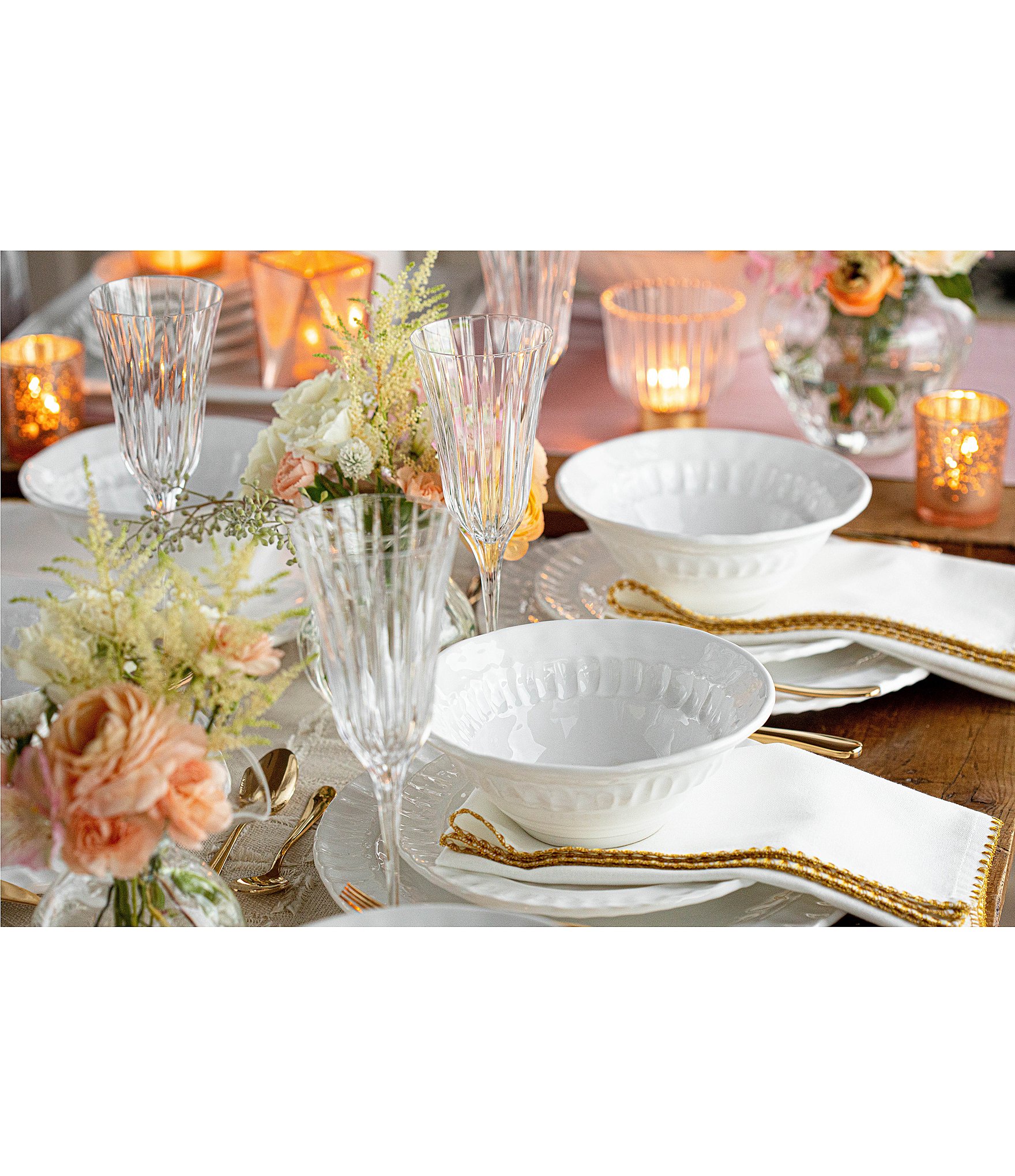 Vietri Pietra Serena Collection White Salad Plate