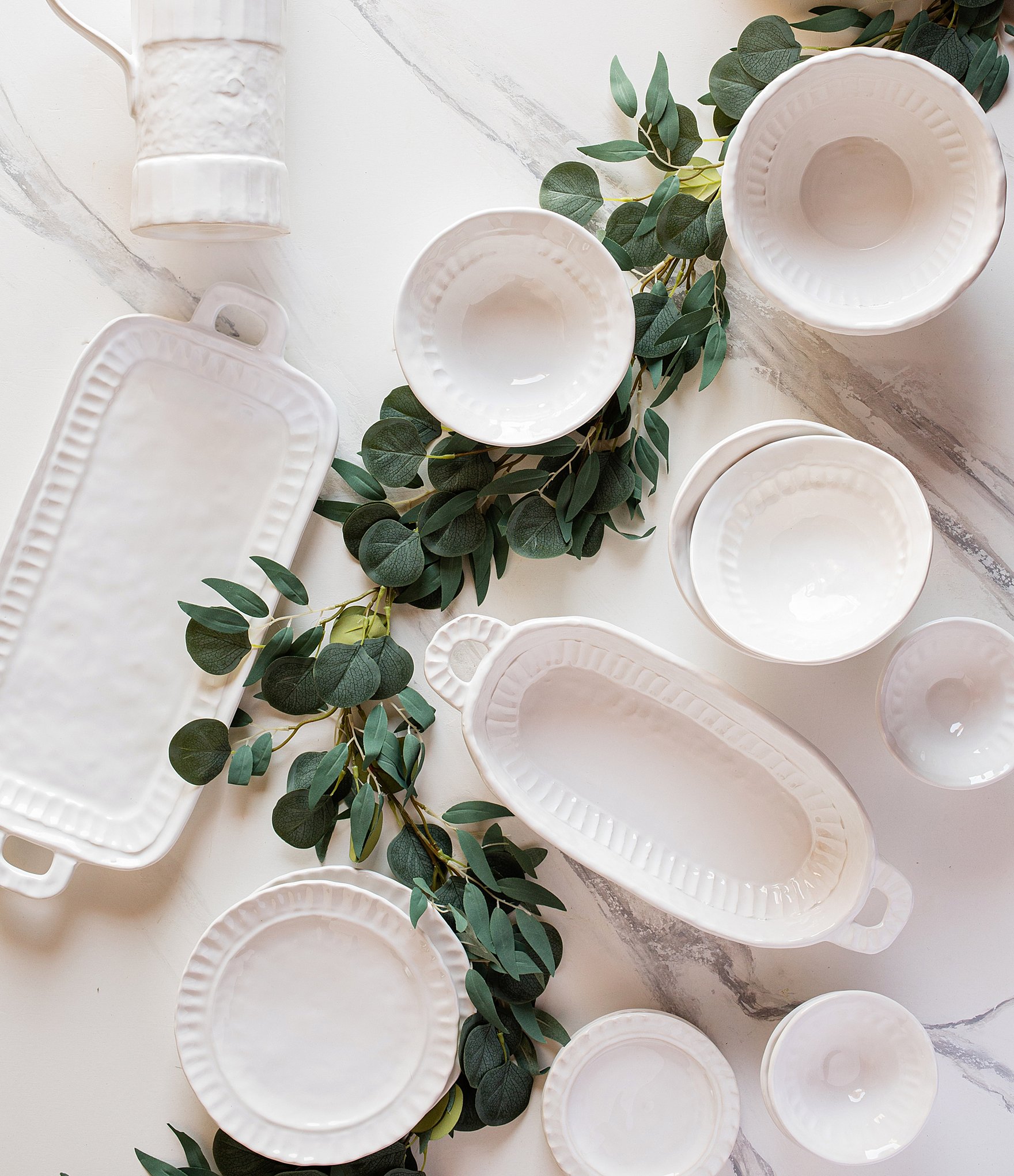 VIETRI Pietra Serena Handled Oval Bowl