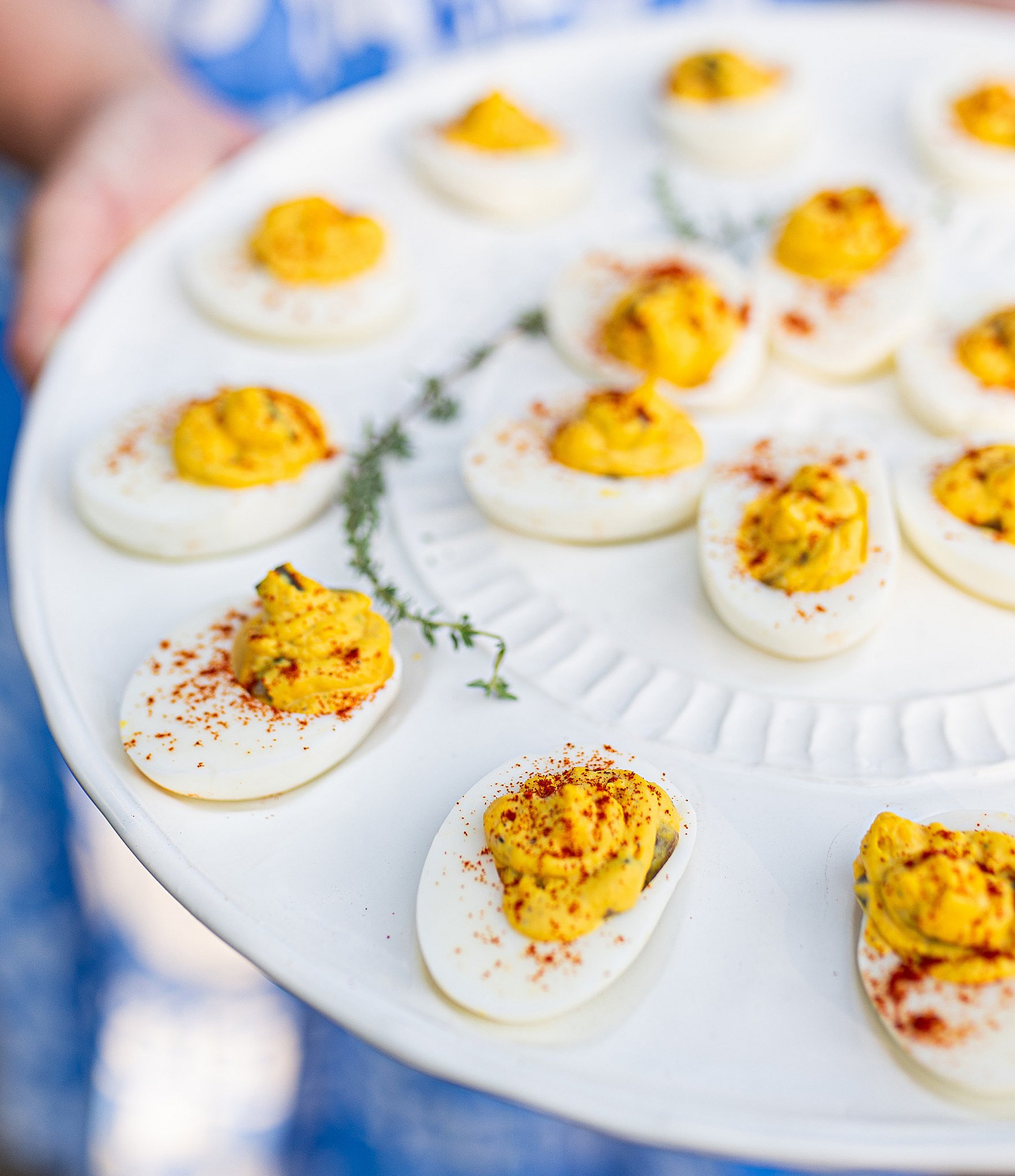 VIETRI Pietra Serna Collection Deviled Egg Tray