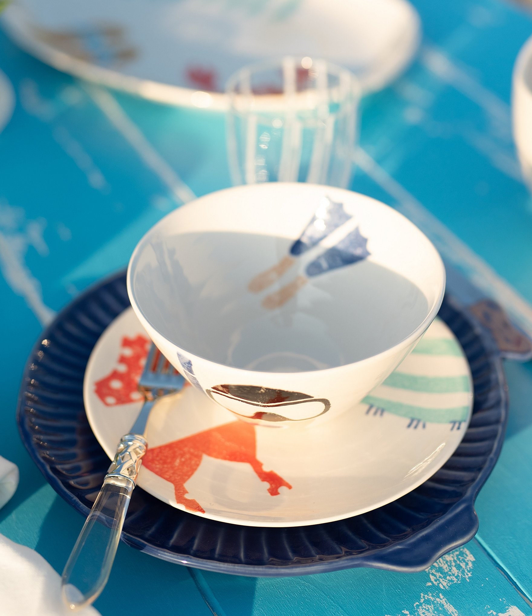VIETRI Riviera Red Bikini Salad Plate