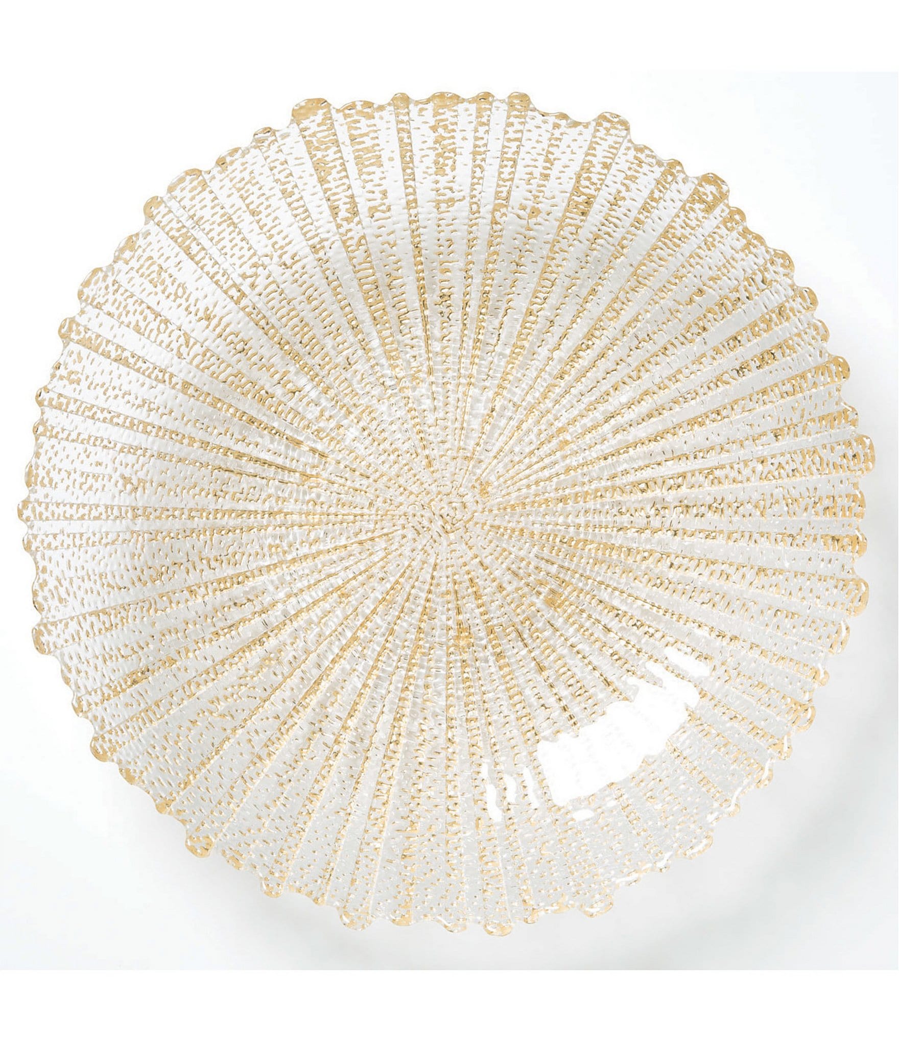 VIETRI Rufolo Glass Gold Large Serving Bowl