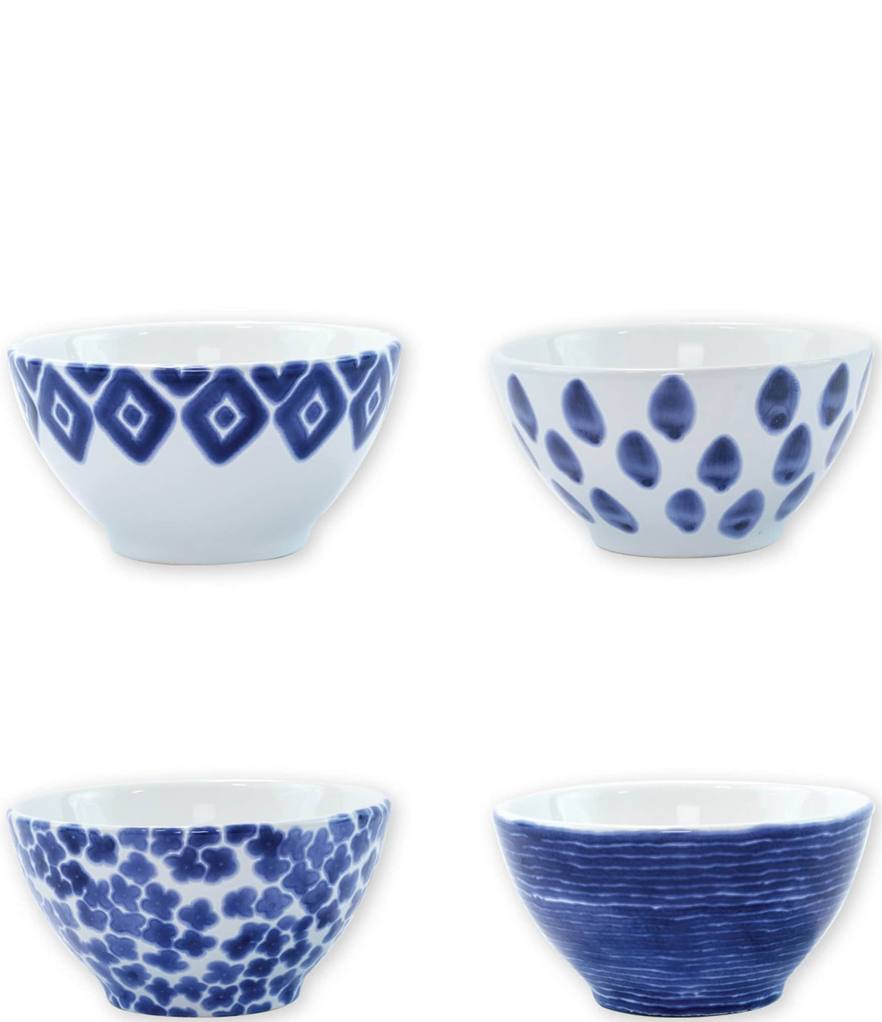 VIETRI Santorini Assorted Cereal Bowls Set of 4