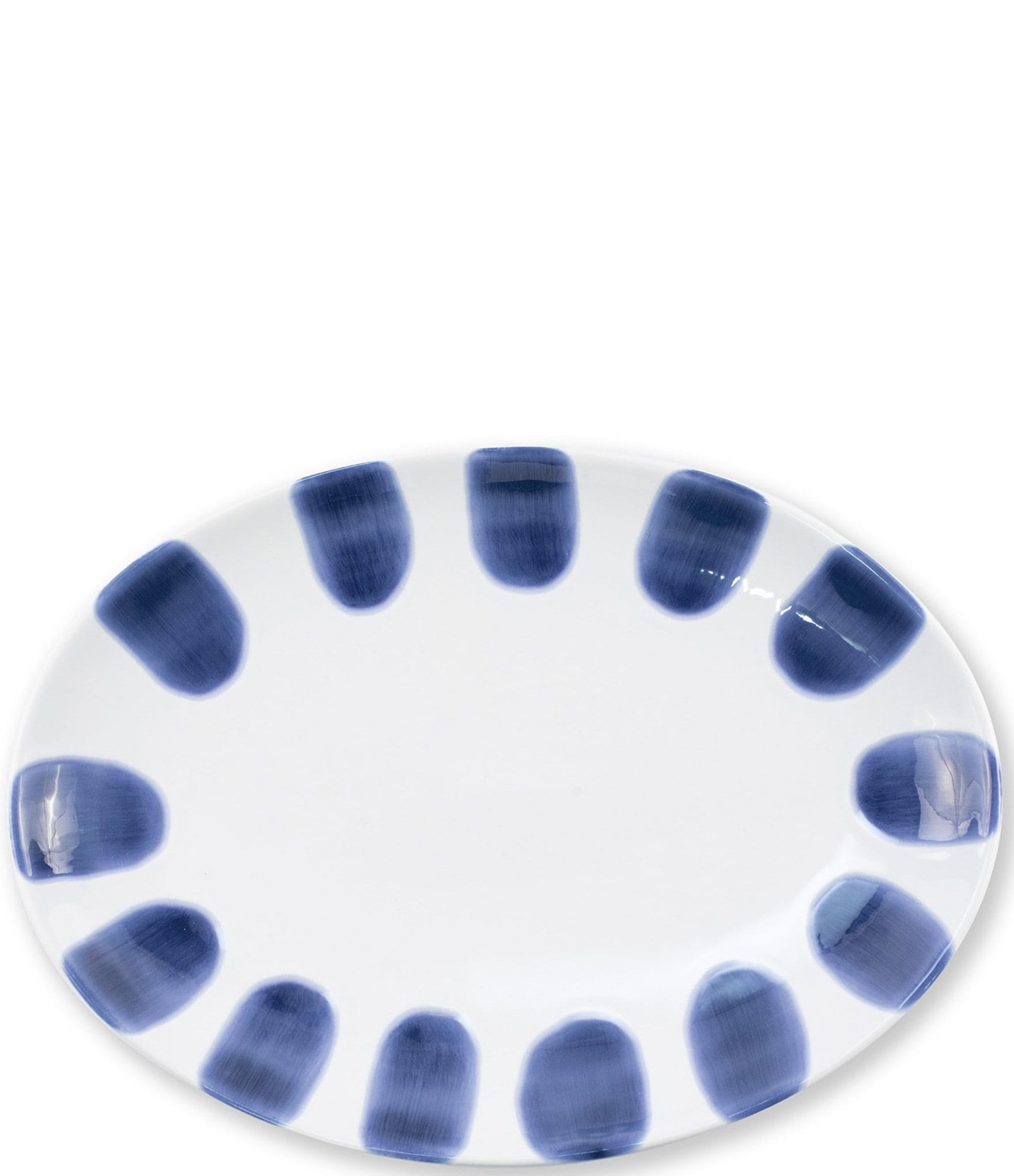 VIETRI Santorini Dot Small Oval Platter