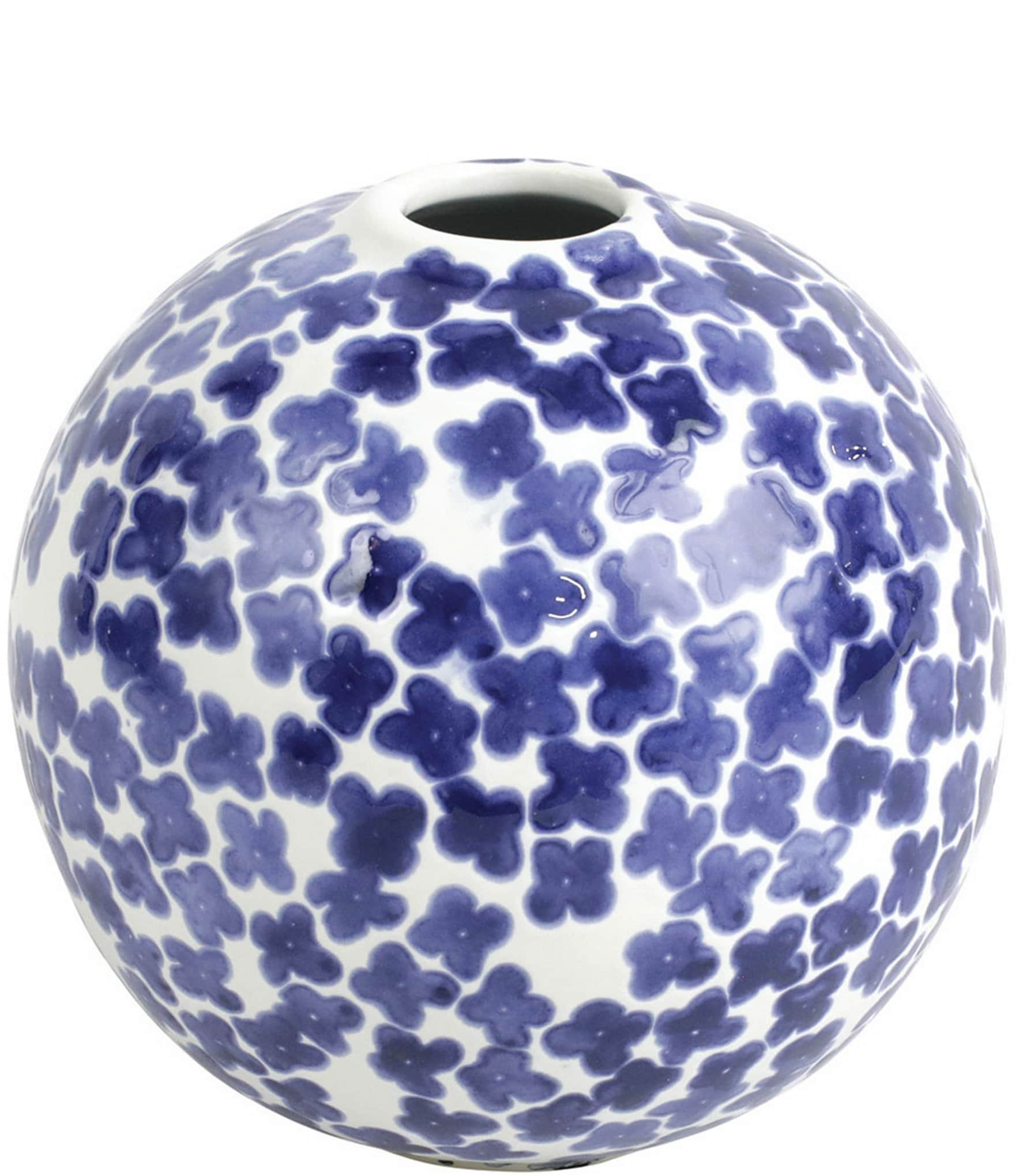 VIETRI Santorini Flower Round Vase