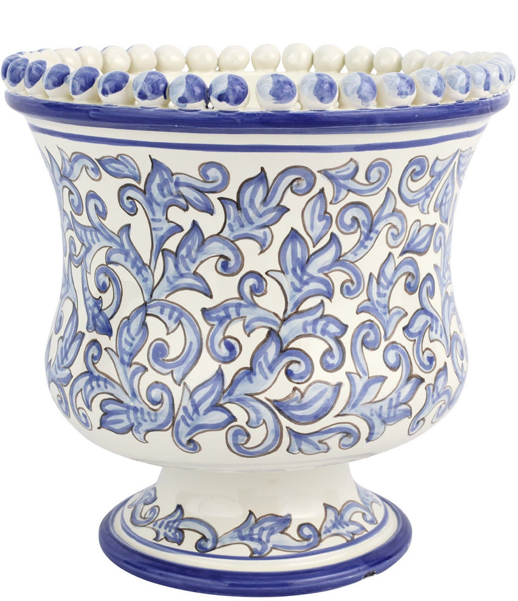 VIETRI Scorrimento Blu Collection Small Round Planter