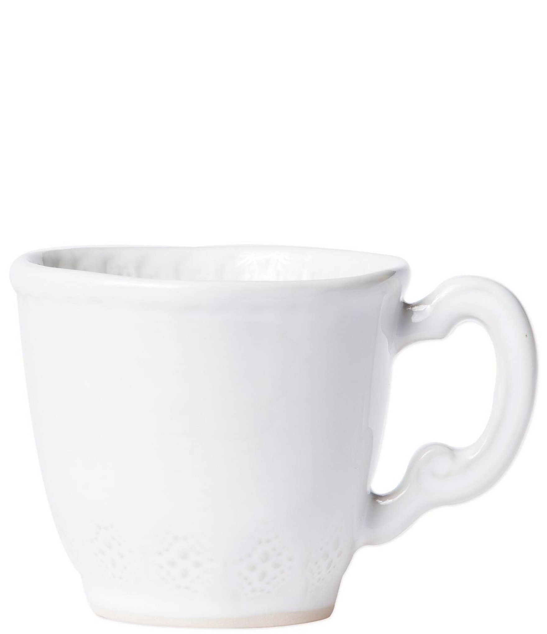 VIETRI Sinc Incanto Stone White Lace Mug