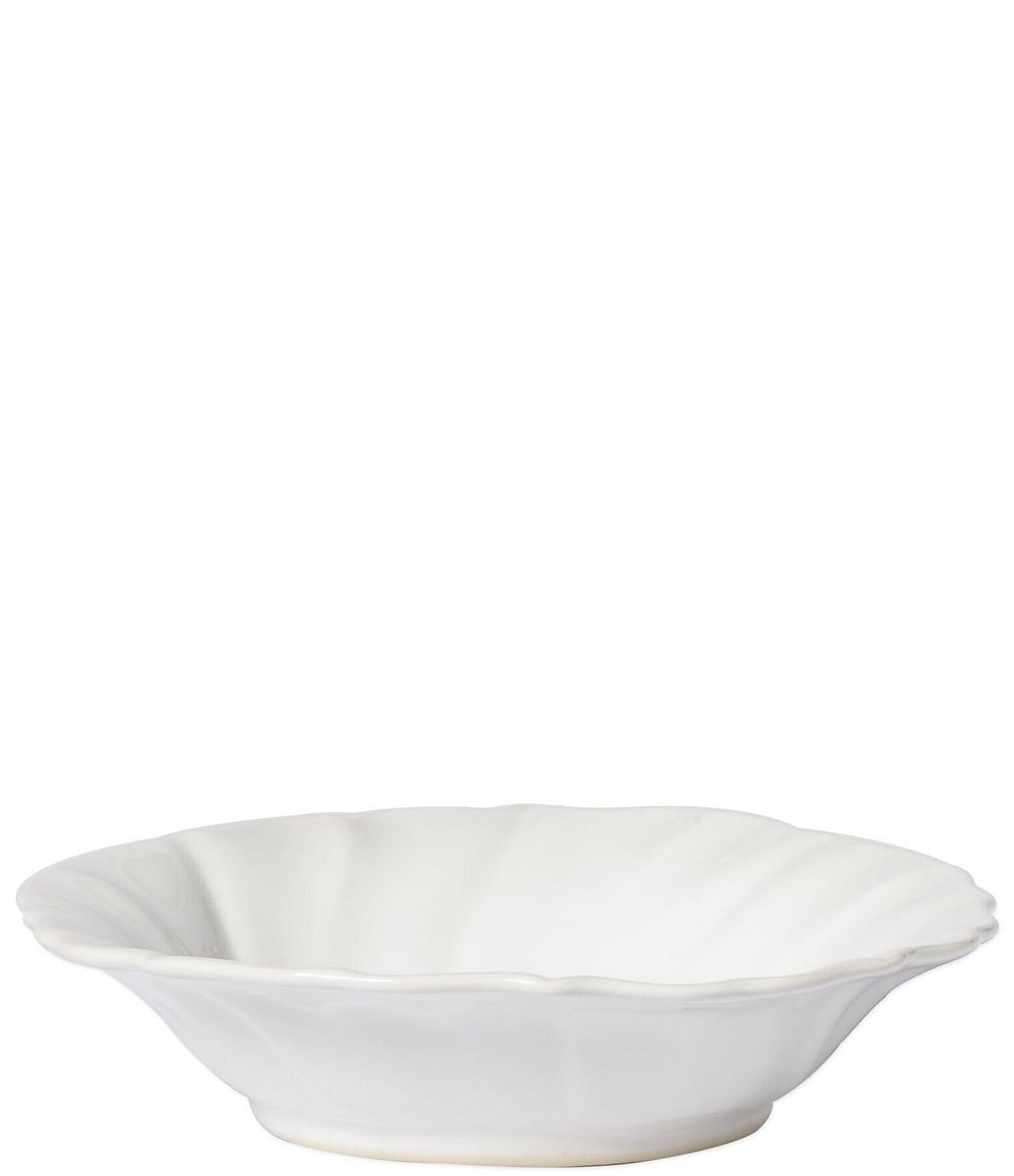 VIETRI Sinc Incanto Stone White Ruffle Pasta Bowl