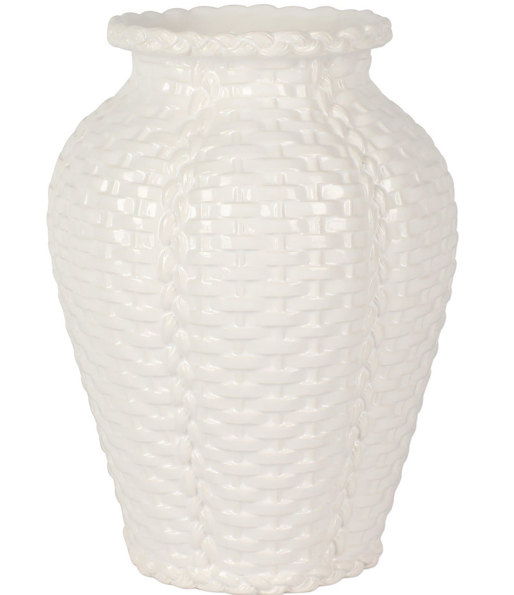 VIETRI Tessere Basketweave Vase