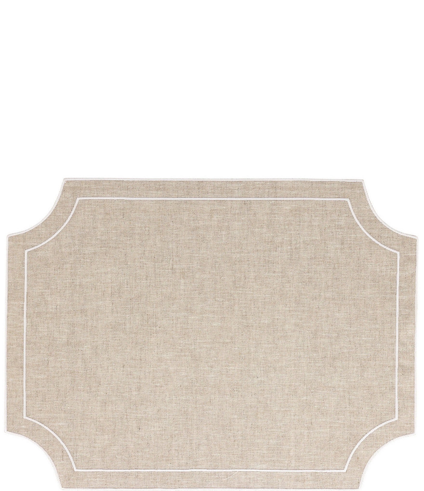 VIETRI Tessuti Rectangular Placemats with Stitching, Set of 4