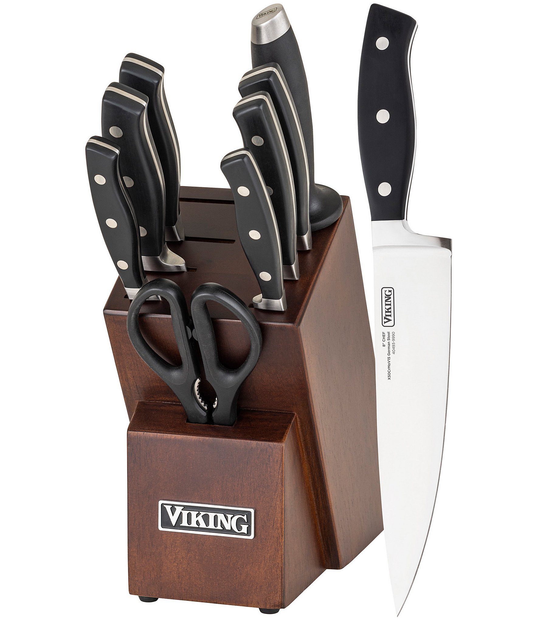 Viking Steakhouse Pakka Wood Steak Knife 6 Piece Set, Red