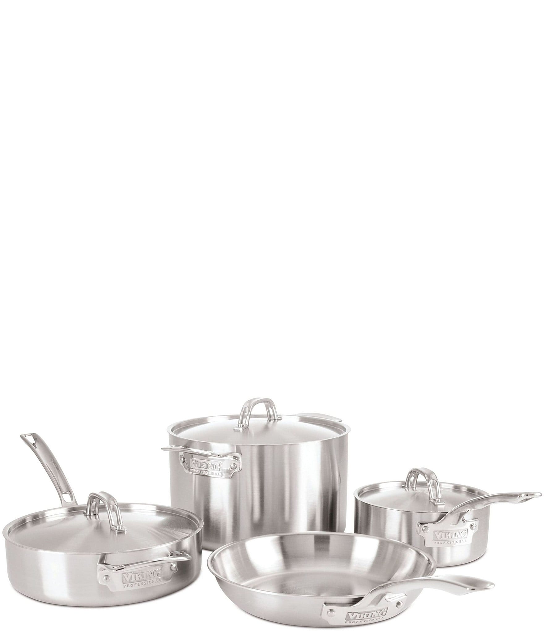 Viking 3-Ply Stainless Steel Cookware Set, 7 Piece