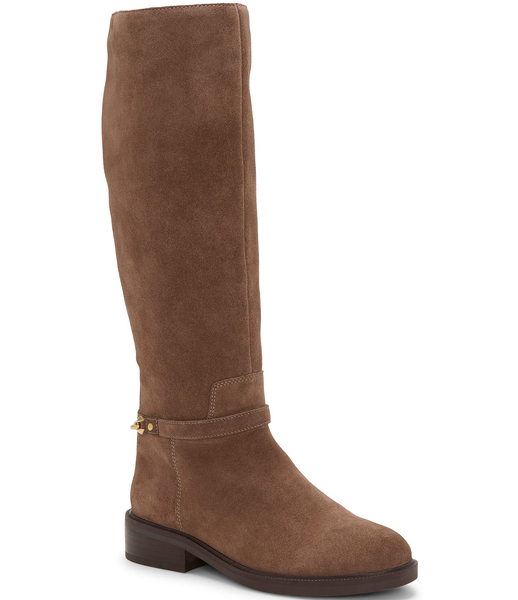 Vince Camuto Adria Suede Link Hardware Tall Riding Boots