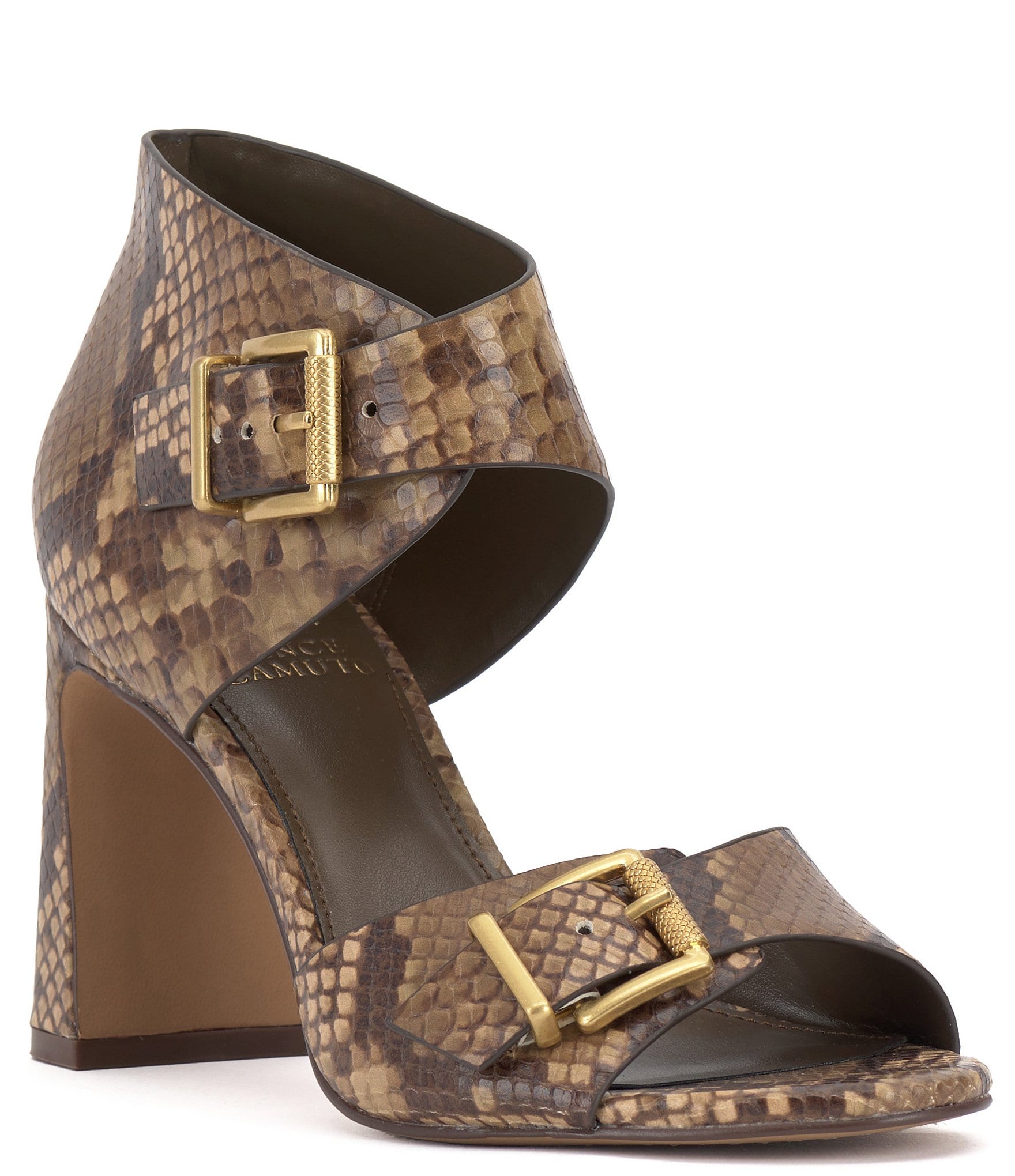 Vince Camuto Vilty Leather Sculpted Wedge Slides