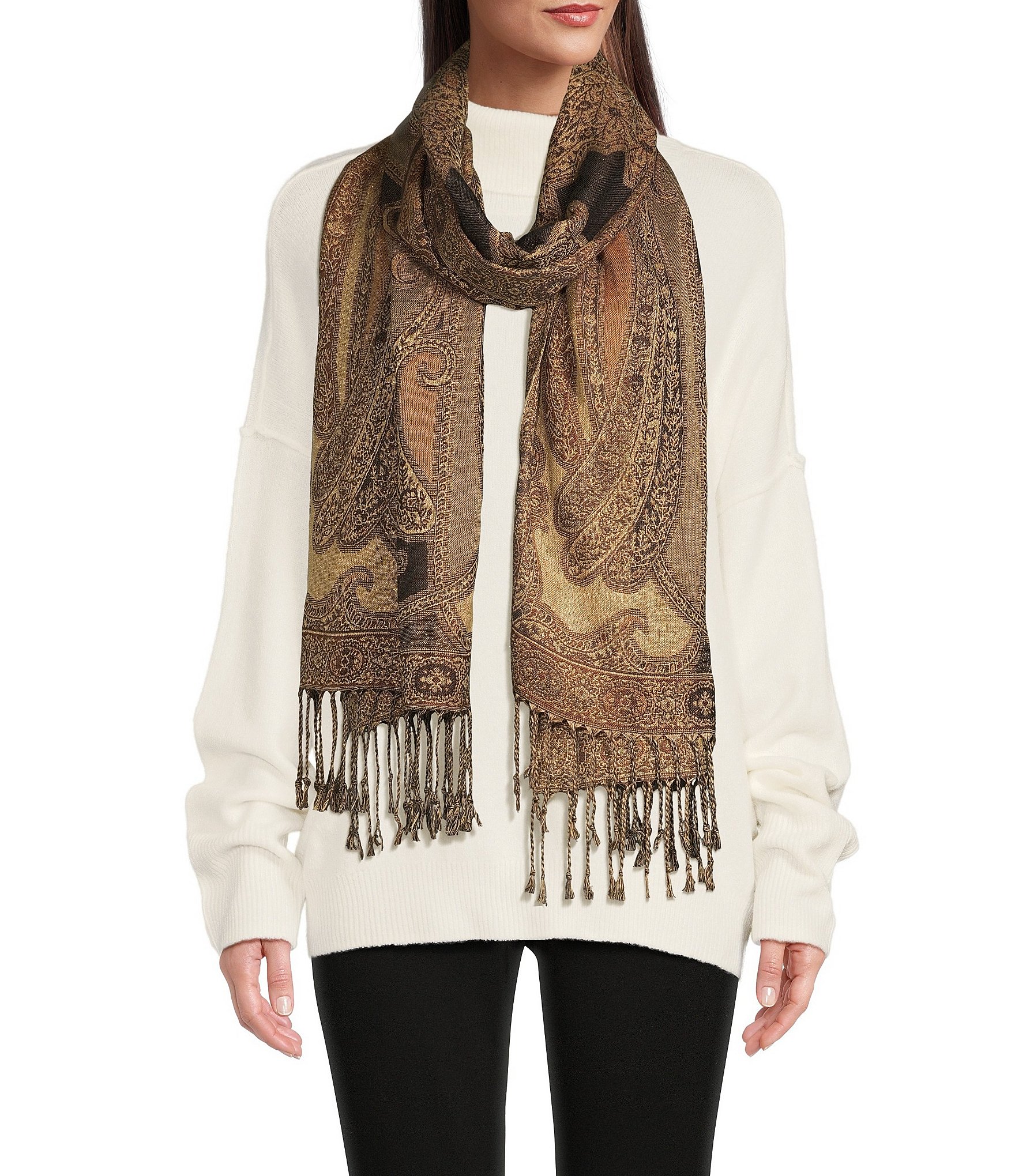 Vince Camuto All Over Paisley Scarf Wrap