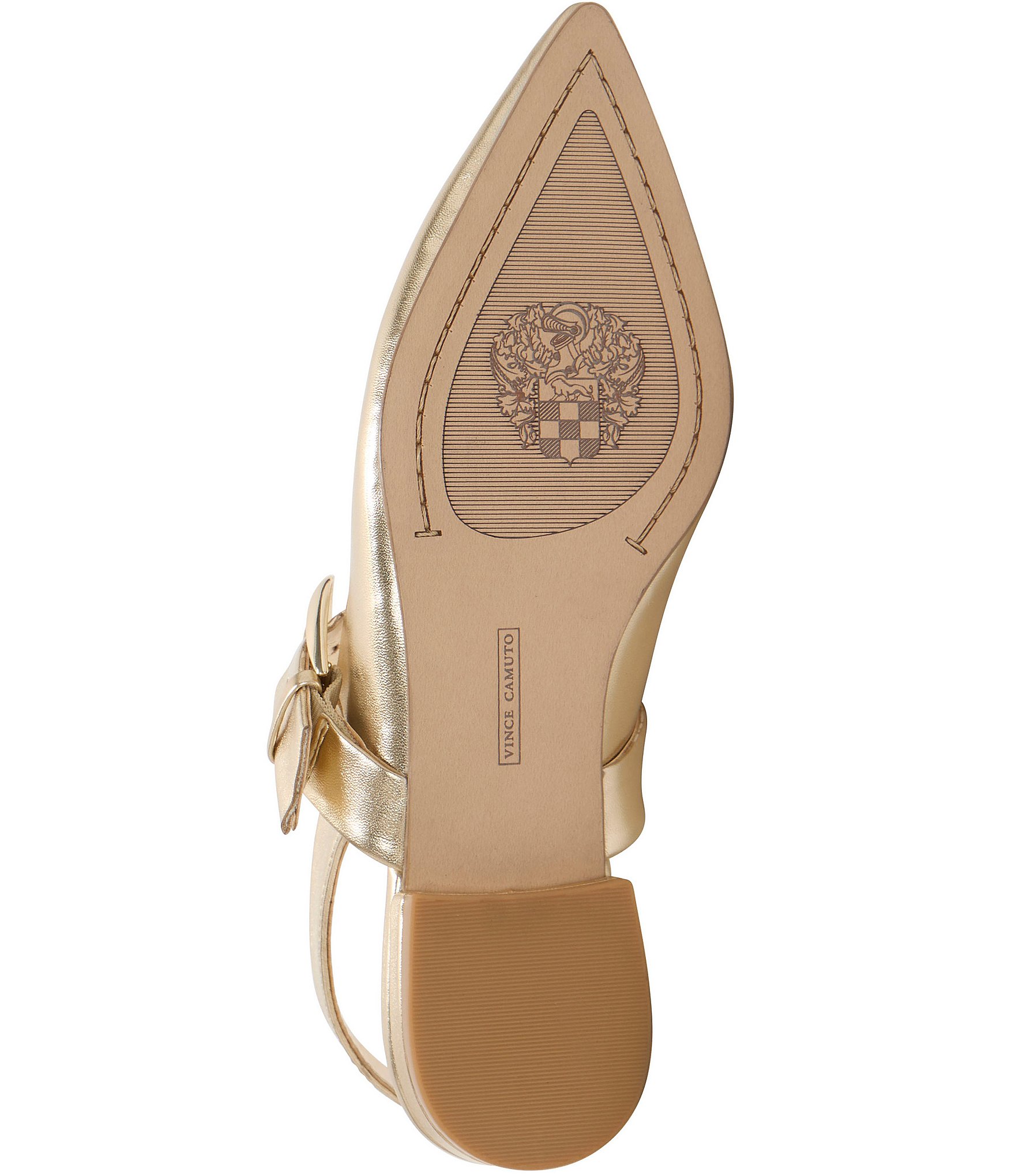 Vince Camuto Amoret Metallic Buckle Hardware Mary Jane Slingback Flats