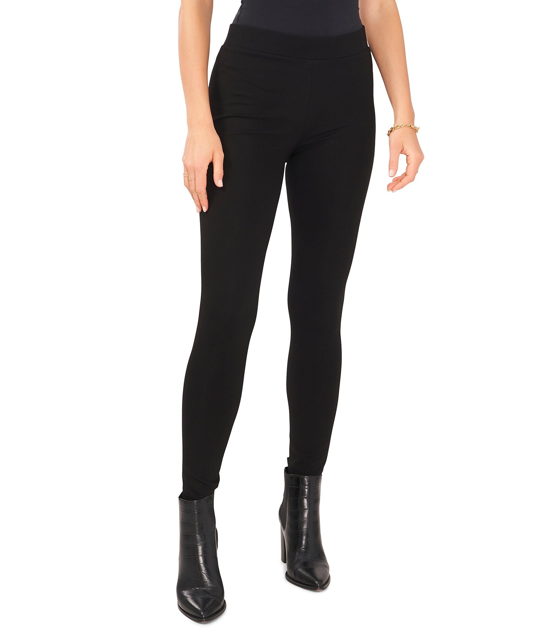 Vince Camuto Leather Coated Ponte Leggings