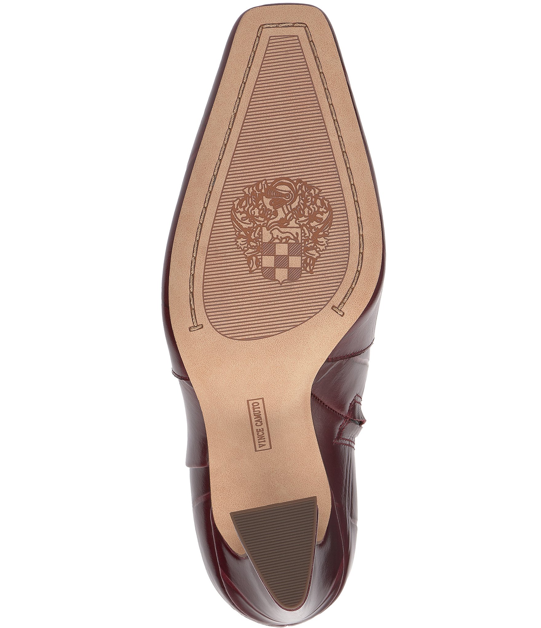 Vince Camuto Bayla Croco Printed Leather Booties