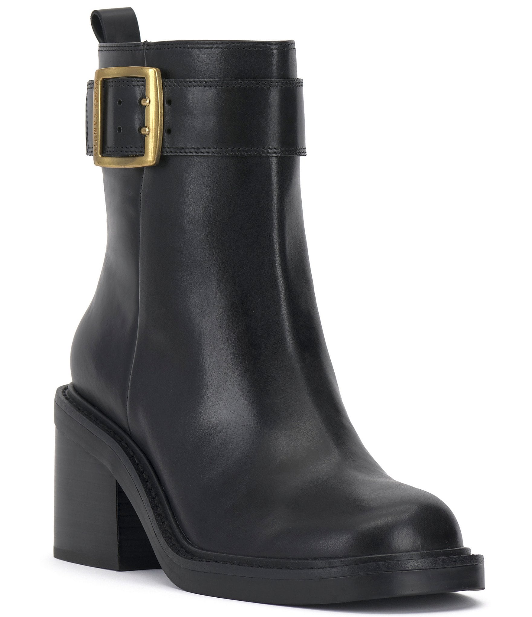 Vince camuto cosmika buckle hotsell leather bootie