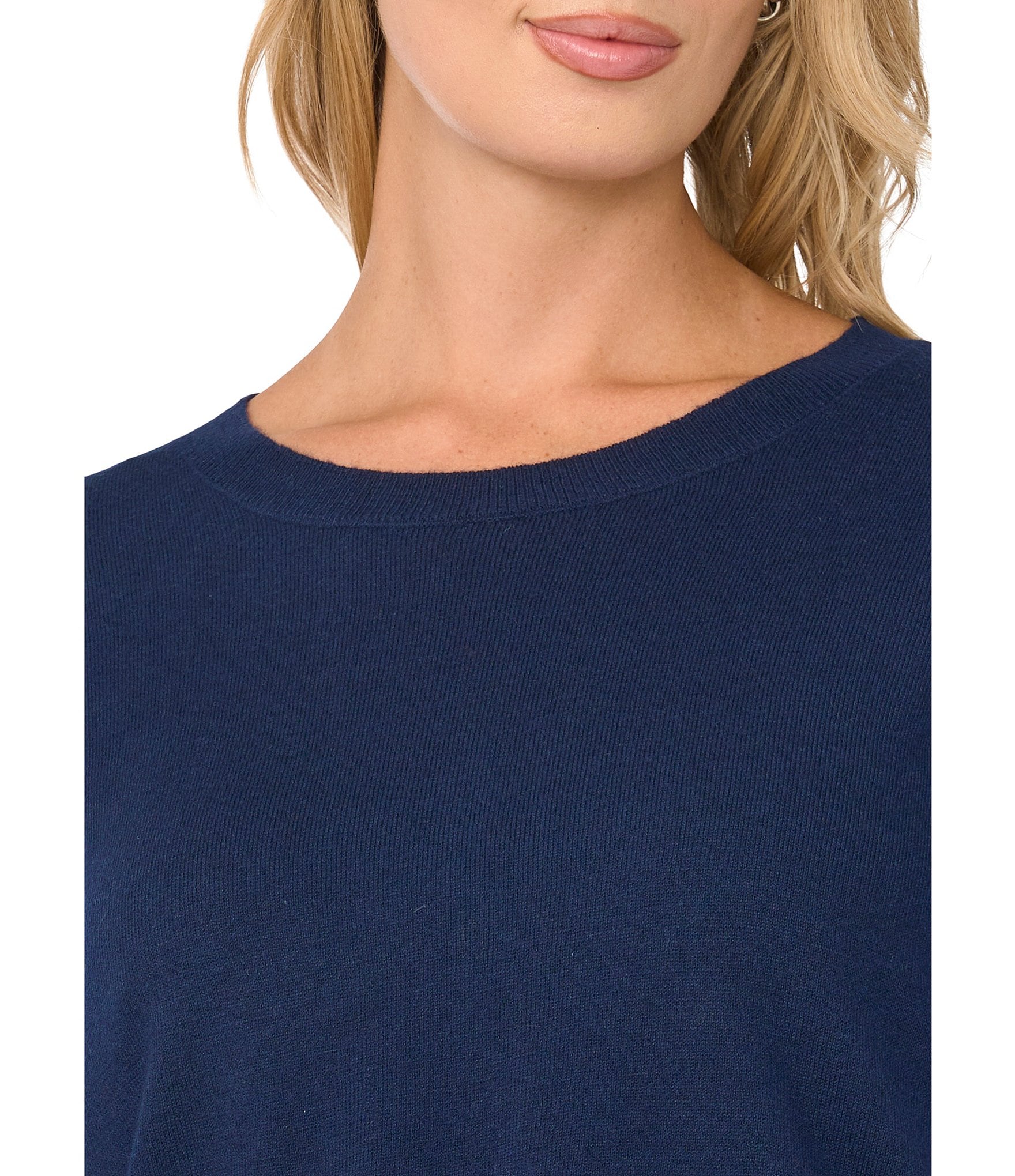 Vince Camuto Crew Neck Sweater Overlay Dress