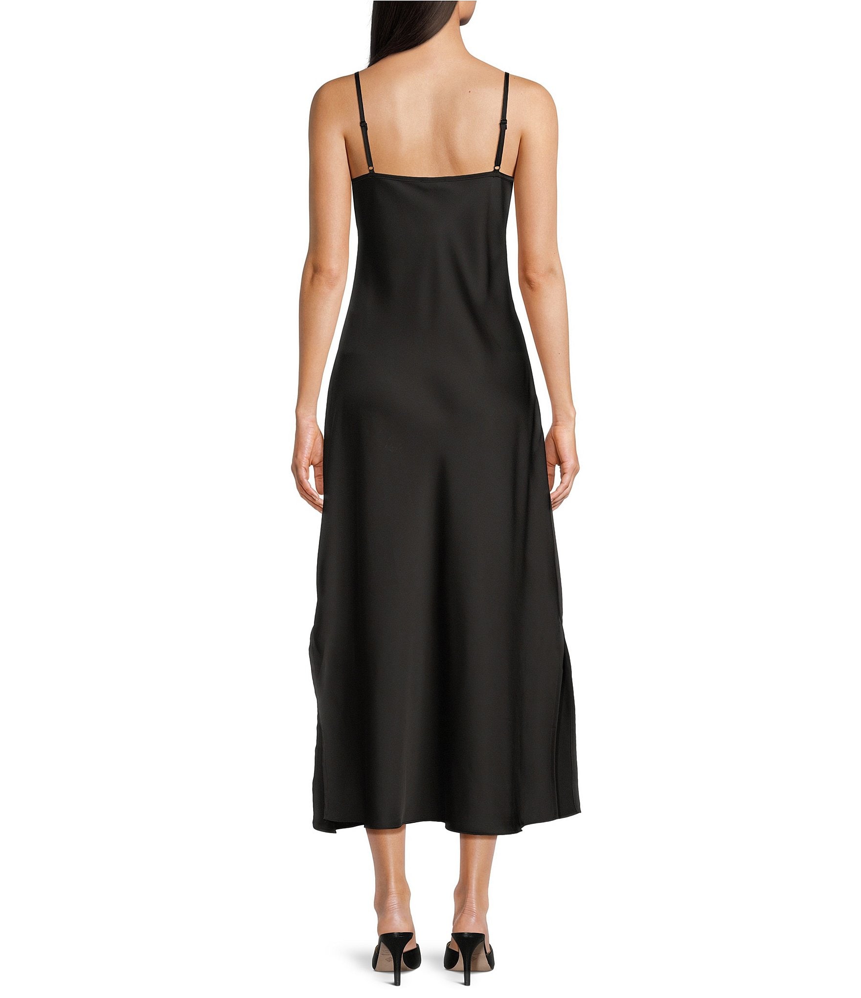 Vince Camuto Crew Neckline Short Sleeve Sweater 2 Piece Slip Dress